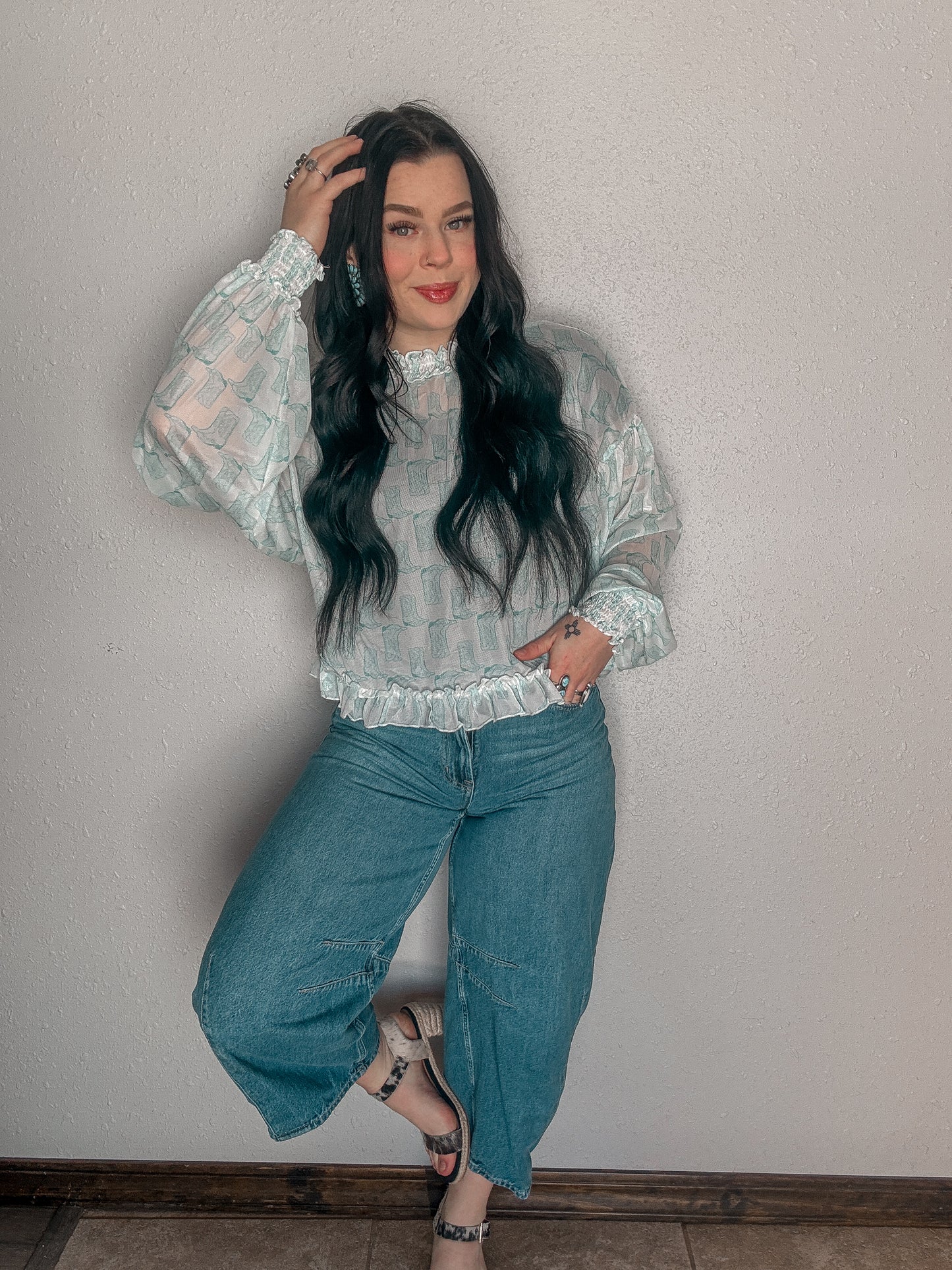 The Betty Boot Ruffle Mesh