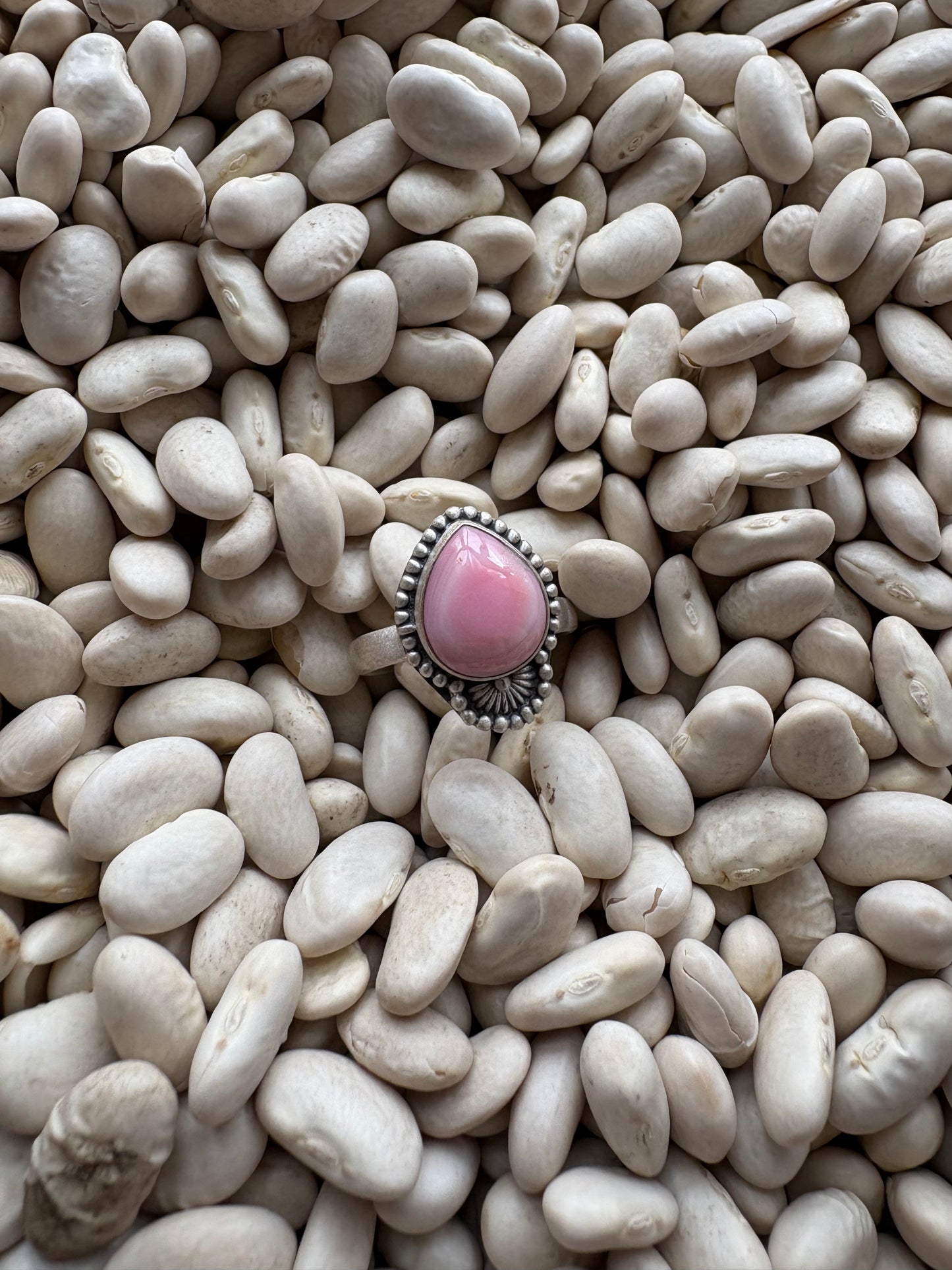 Pink Conch Adjustable Ring