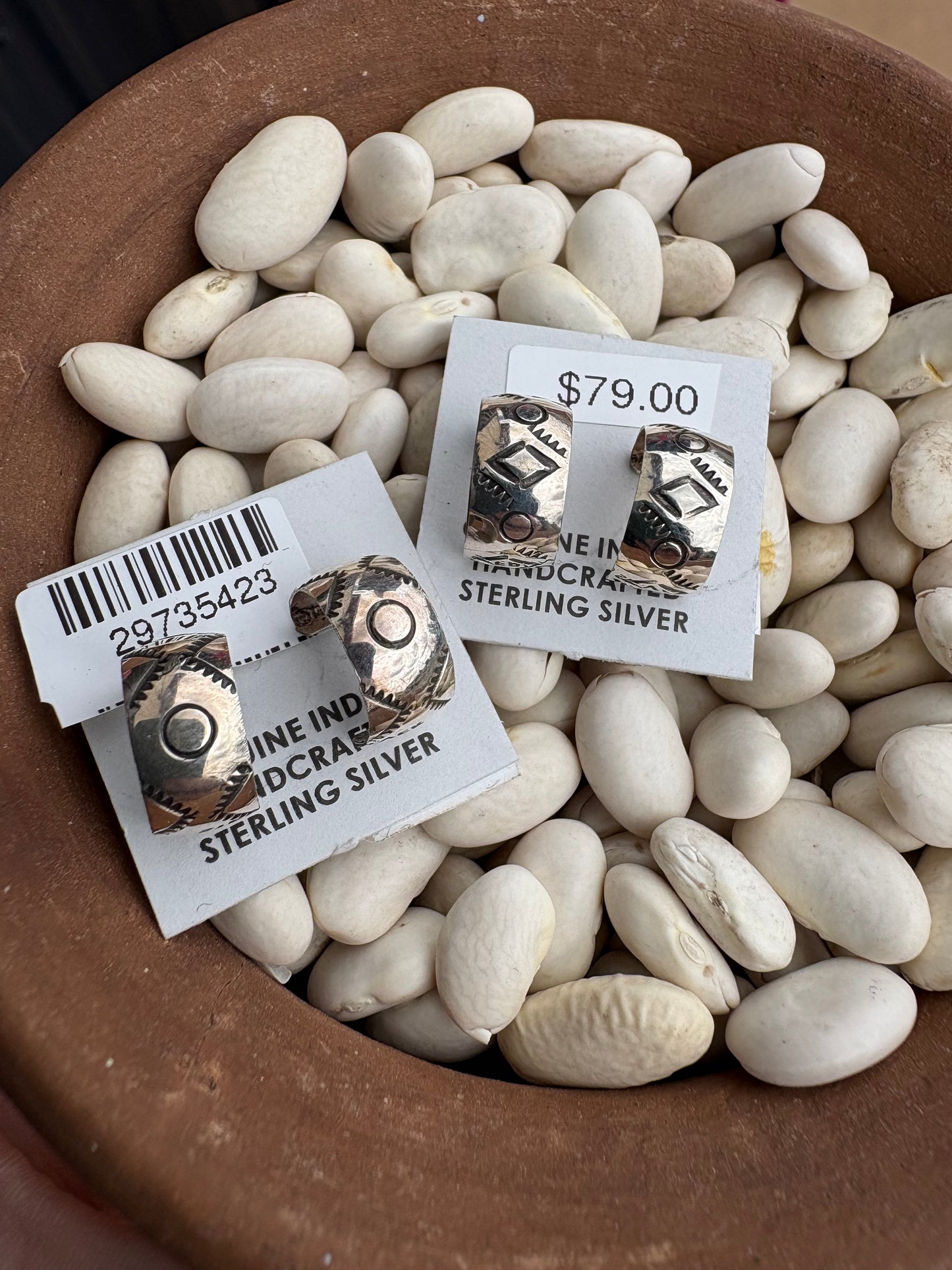 Native Made Silver Mini Huggers