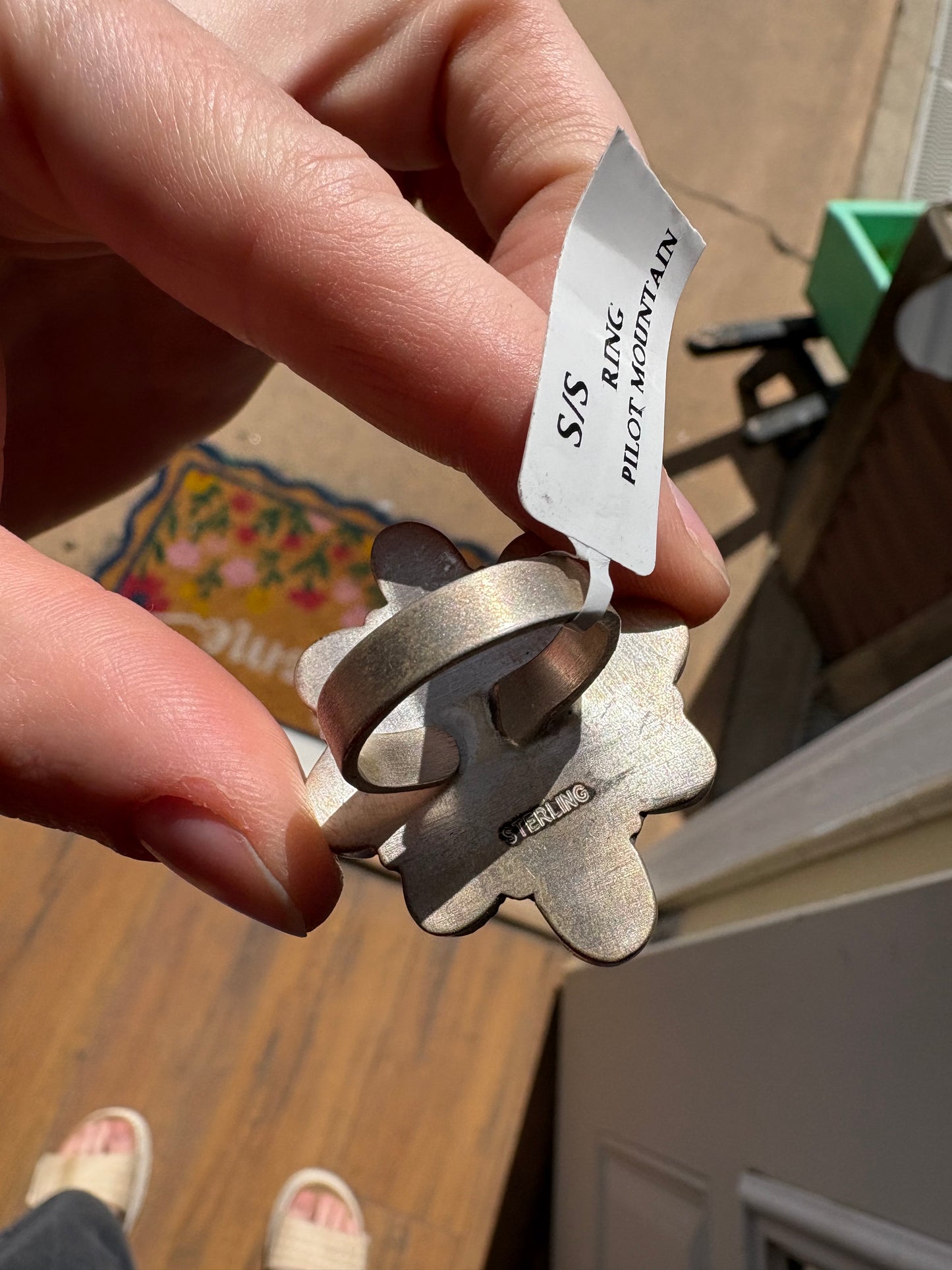 Large Adjustable Pilot Mountain Cluster Ring