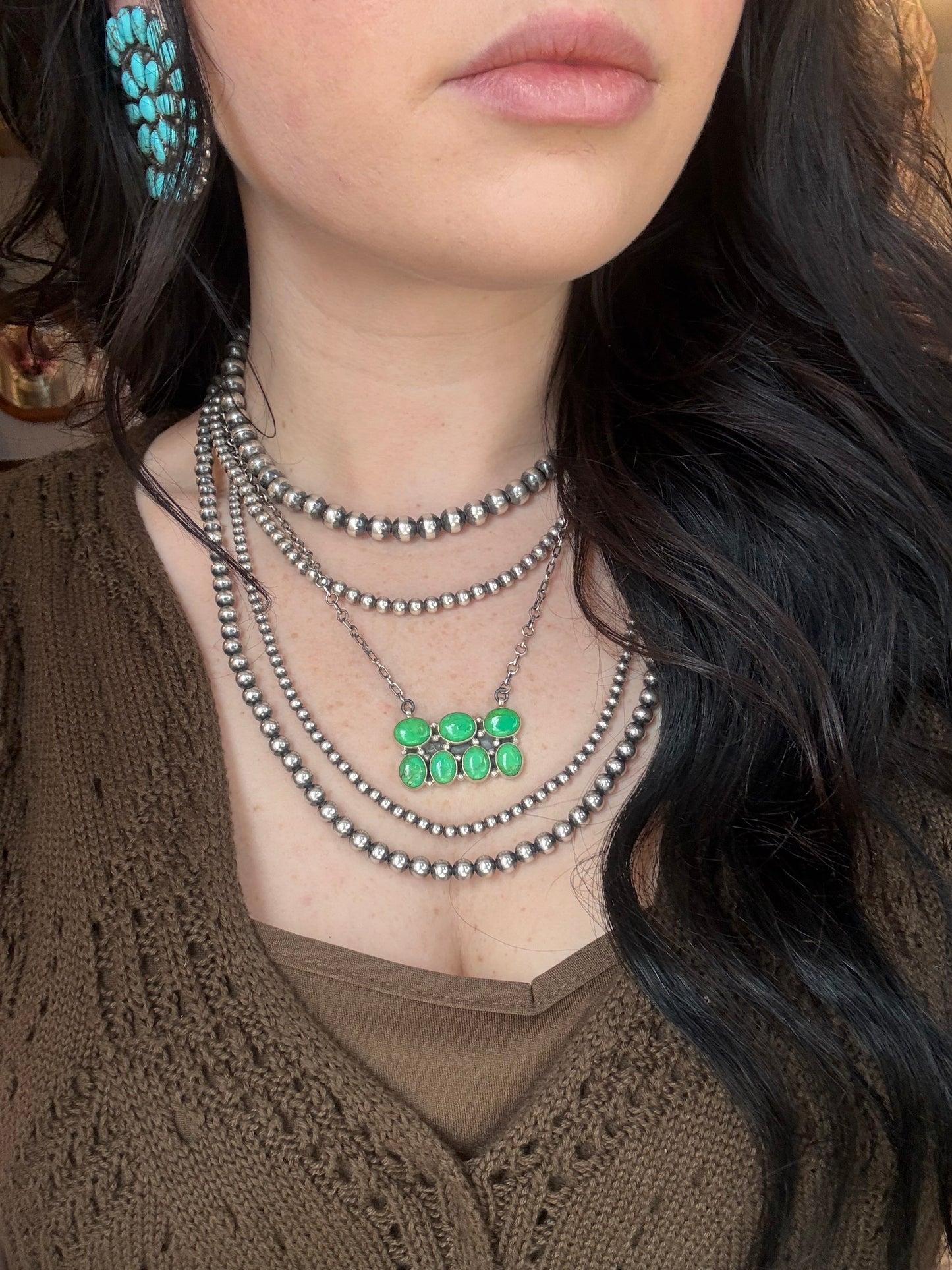 Green Apple Mojave Bar Necklace