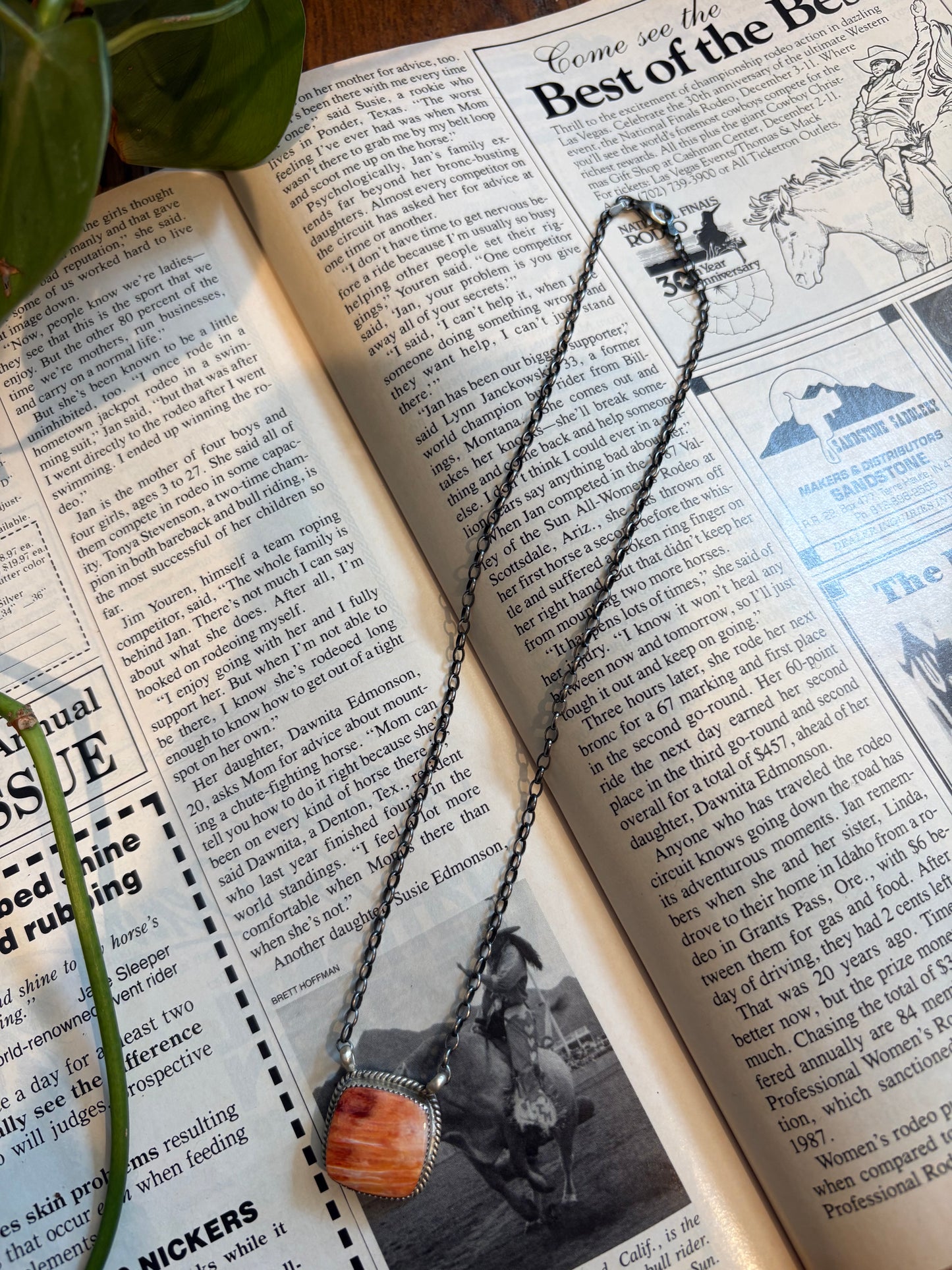 Native Made Spiny Square Necklace
