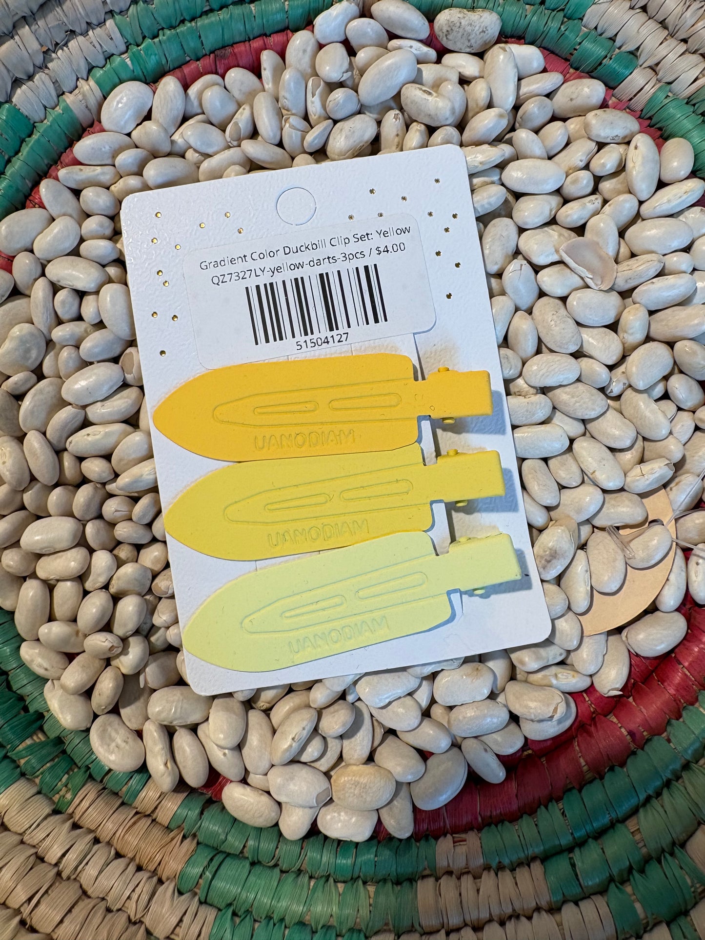 Gradient Color Duckbill Clip Set: Yellow