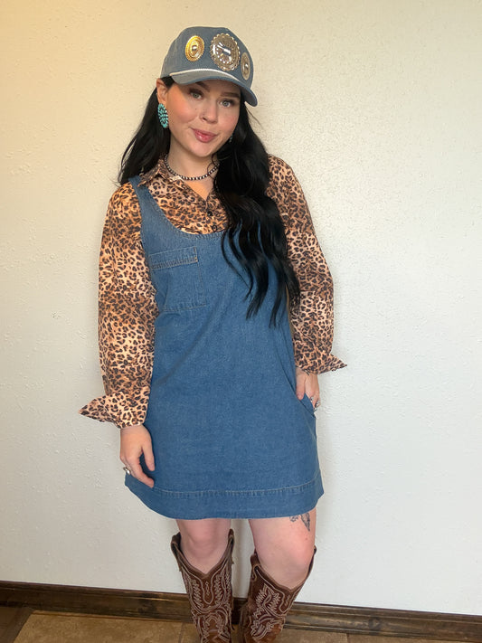 The Pastures Denim Dress *Dark