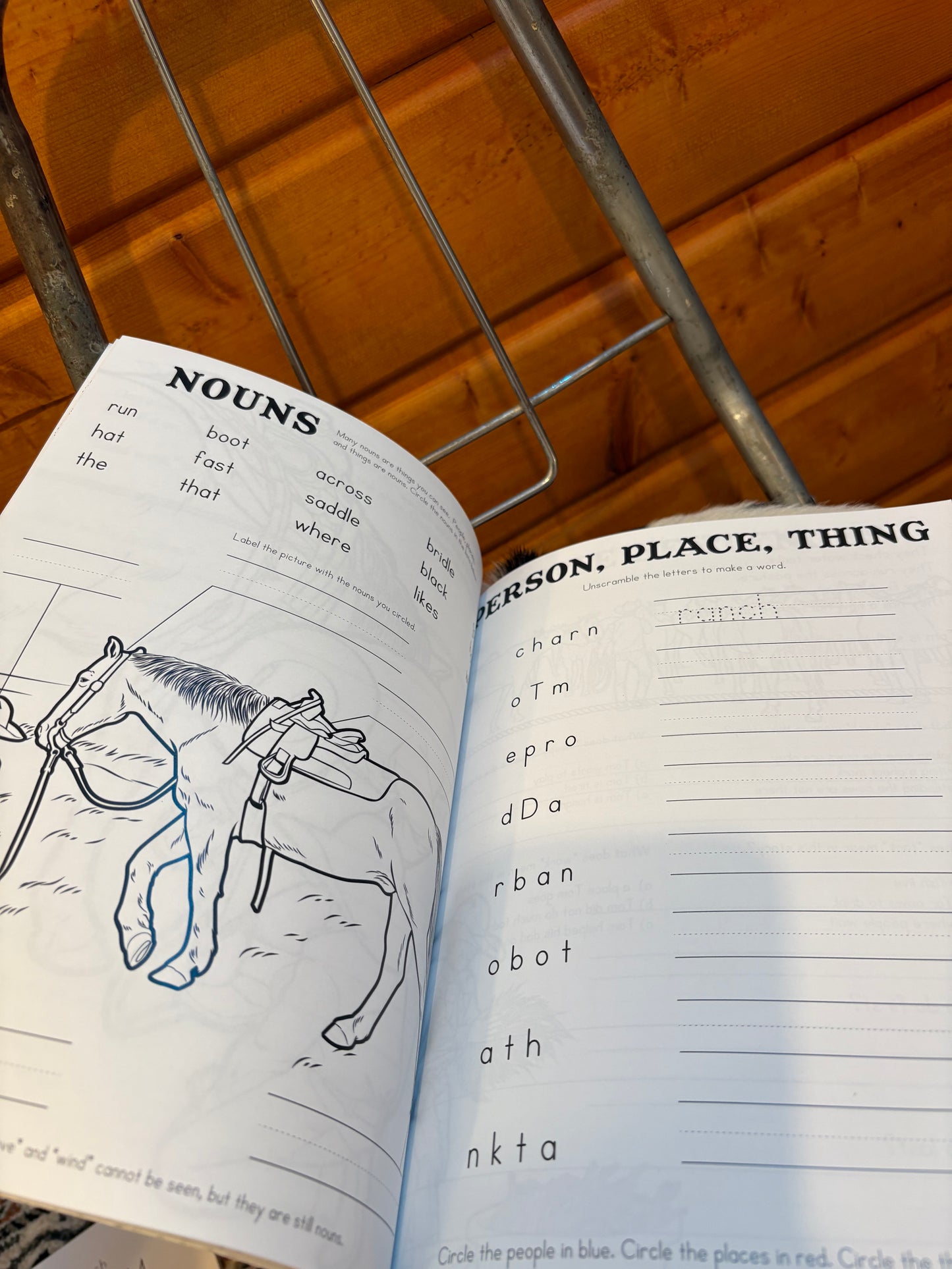 Bored On The Range Cowboy Tom: Word & Reading Workbook TWO