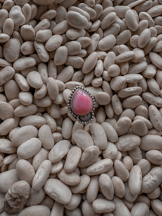 Pink Conch Adjustable Ring