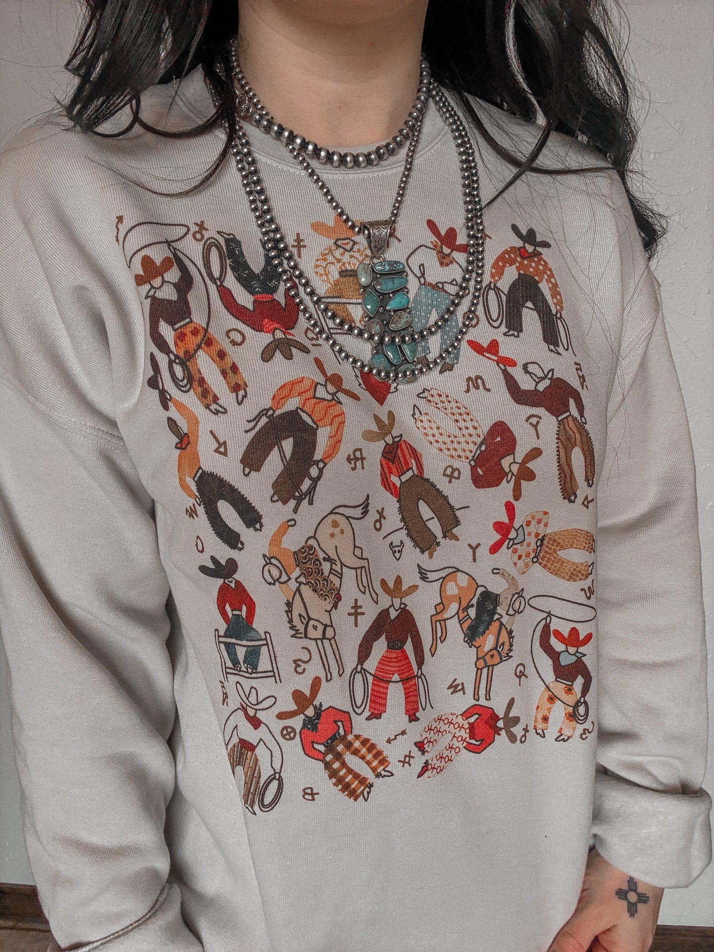 The Cowboy Party XOXO Art Crewneck