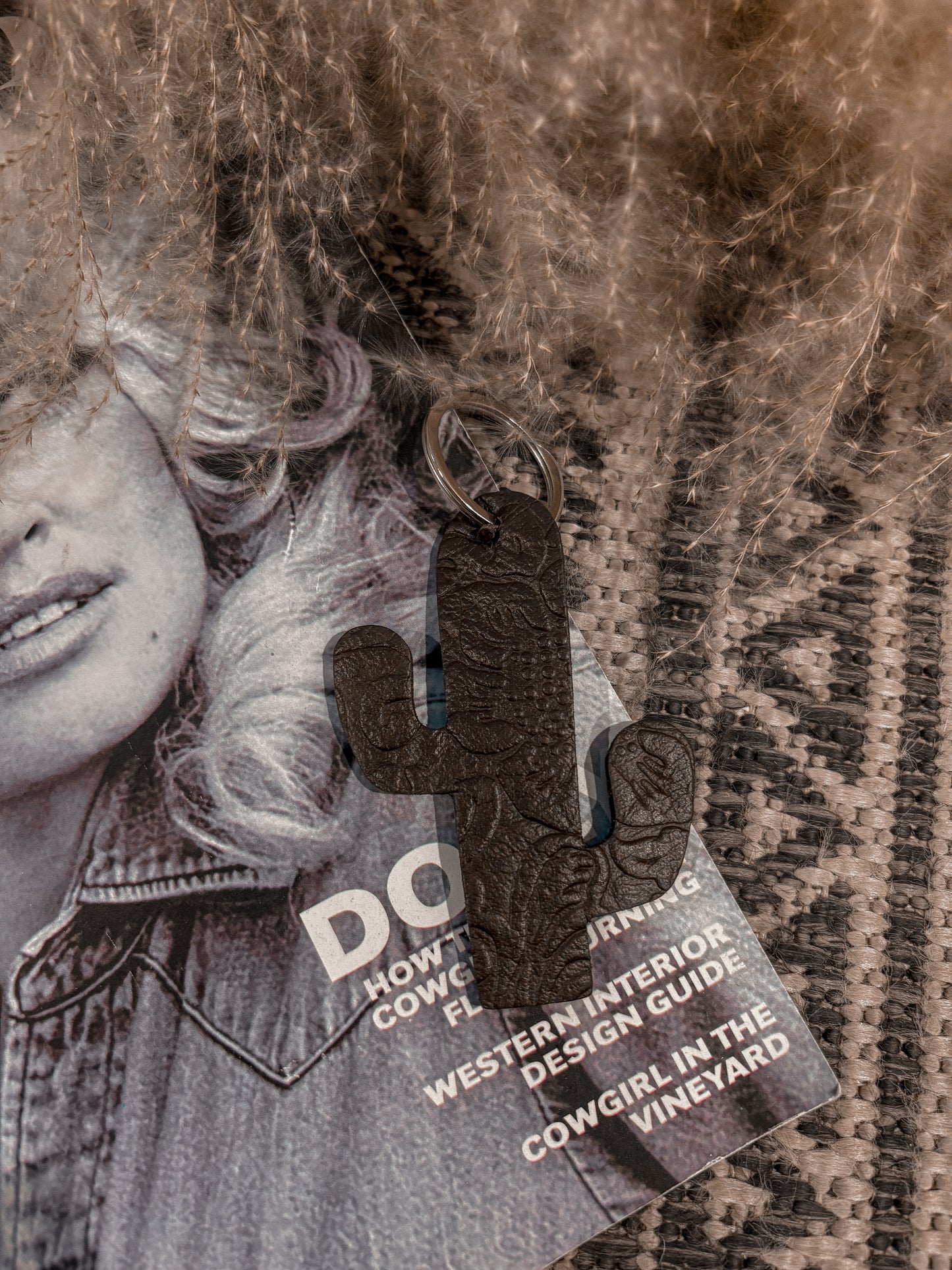 Brown Cactus Keychain