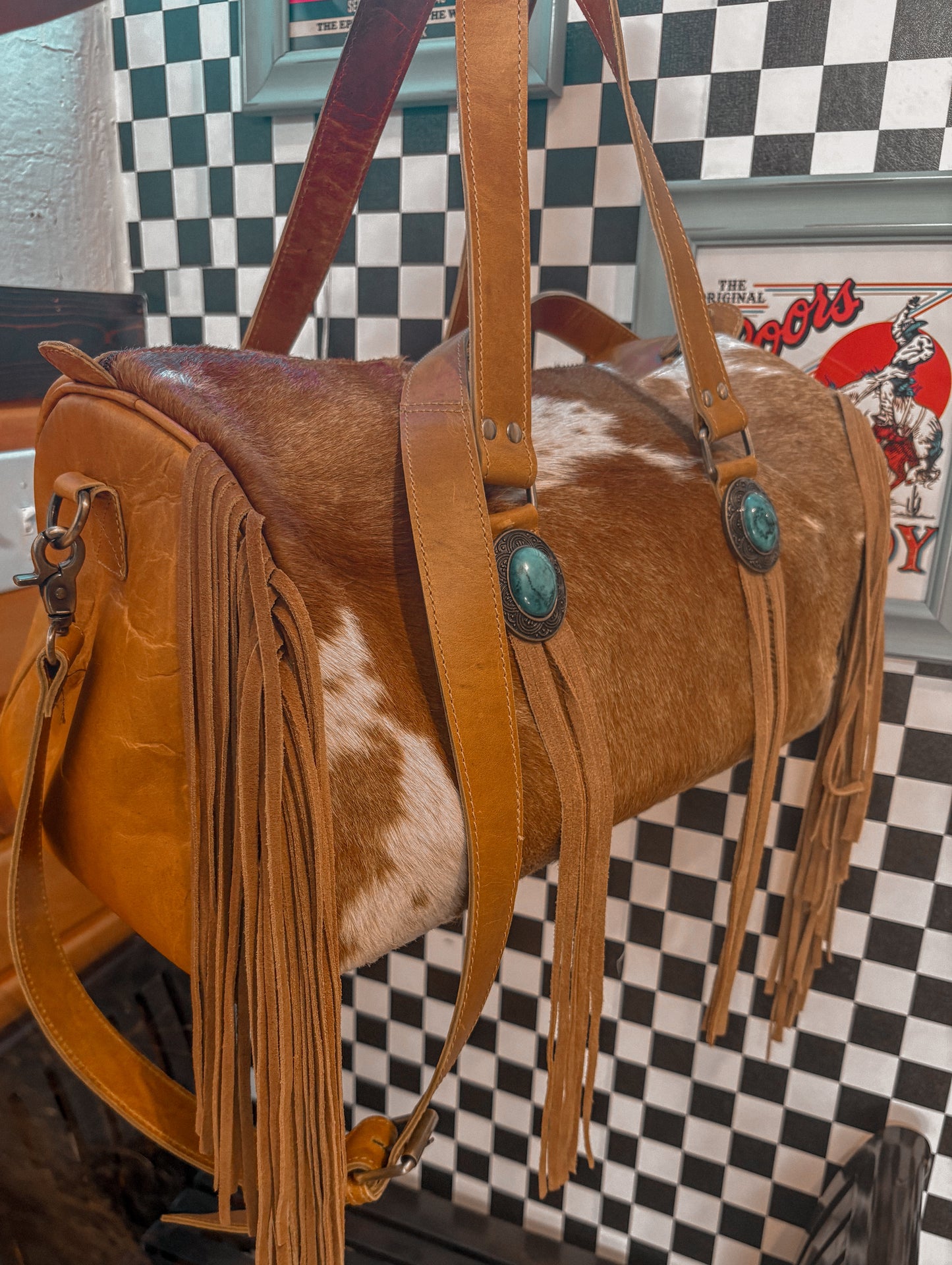 Cowhide Duffle