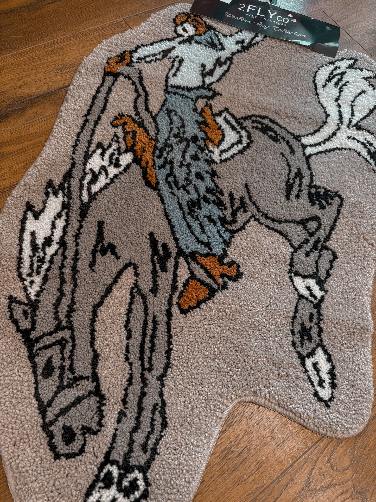 Western Bronc Rodeo Rug
