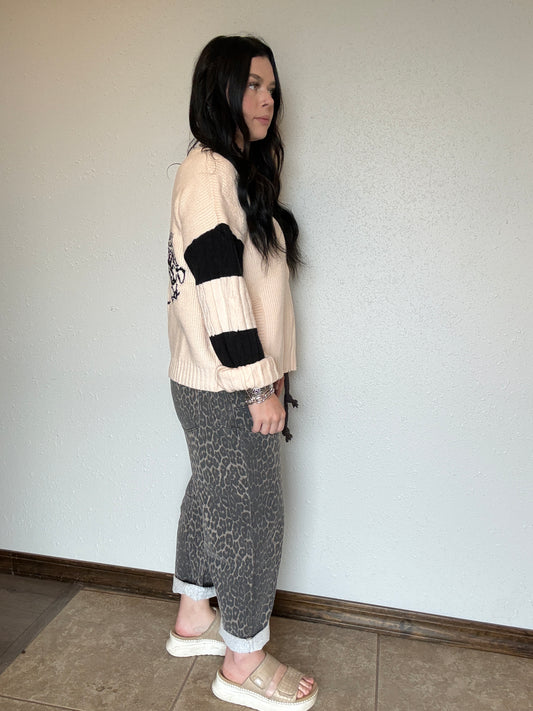 The Lefty Leopard Barrel Jeans