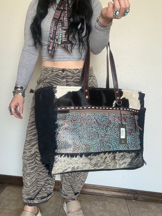 Sea Grass Canvas & Hairon Bag