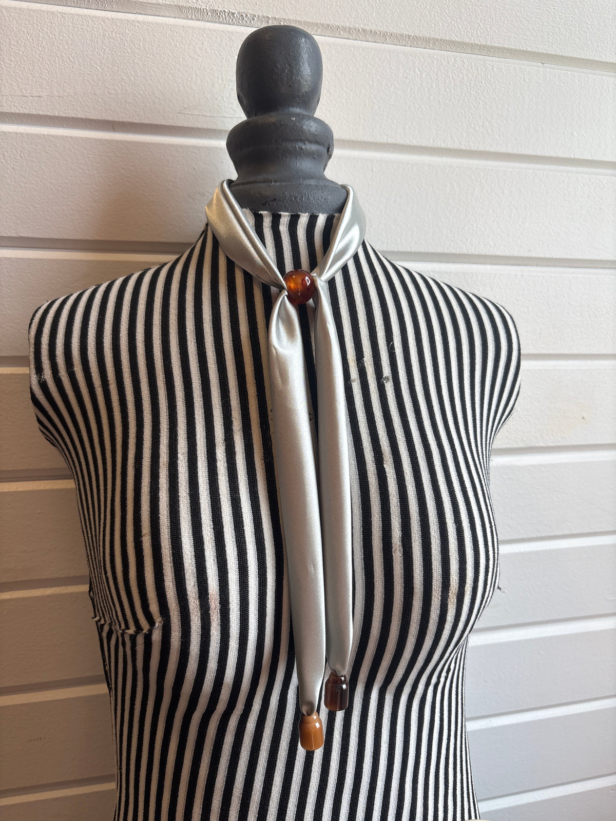 Grey Beaded Twilly