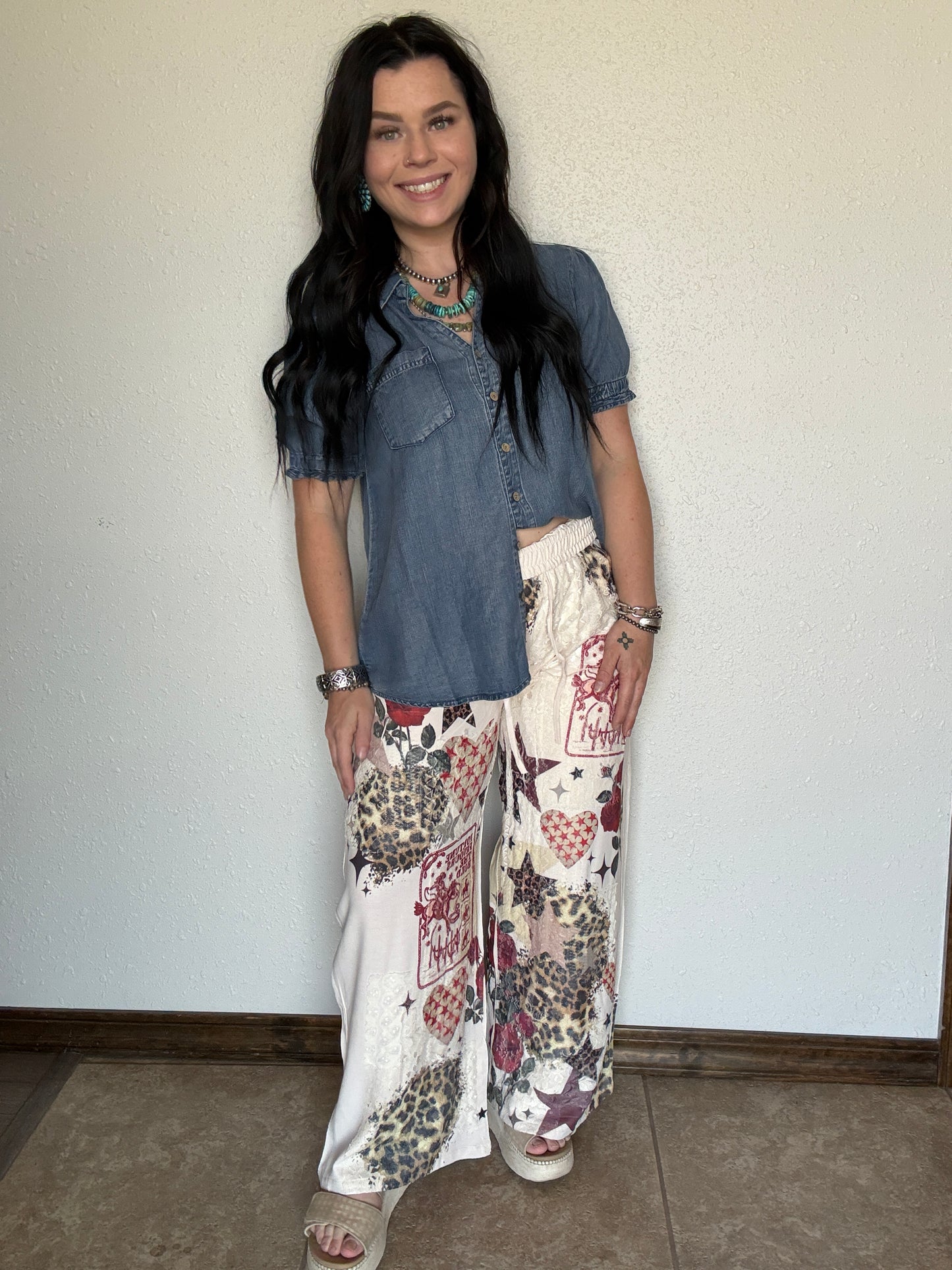 The Star Leopard Drawstring Pants