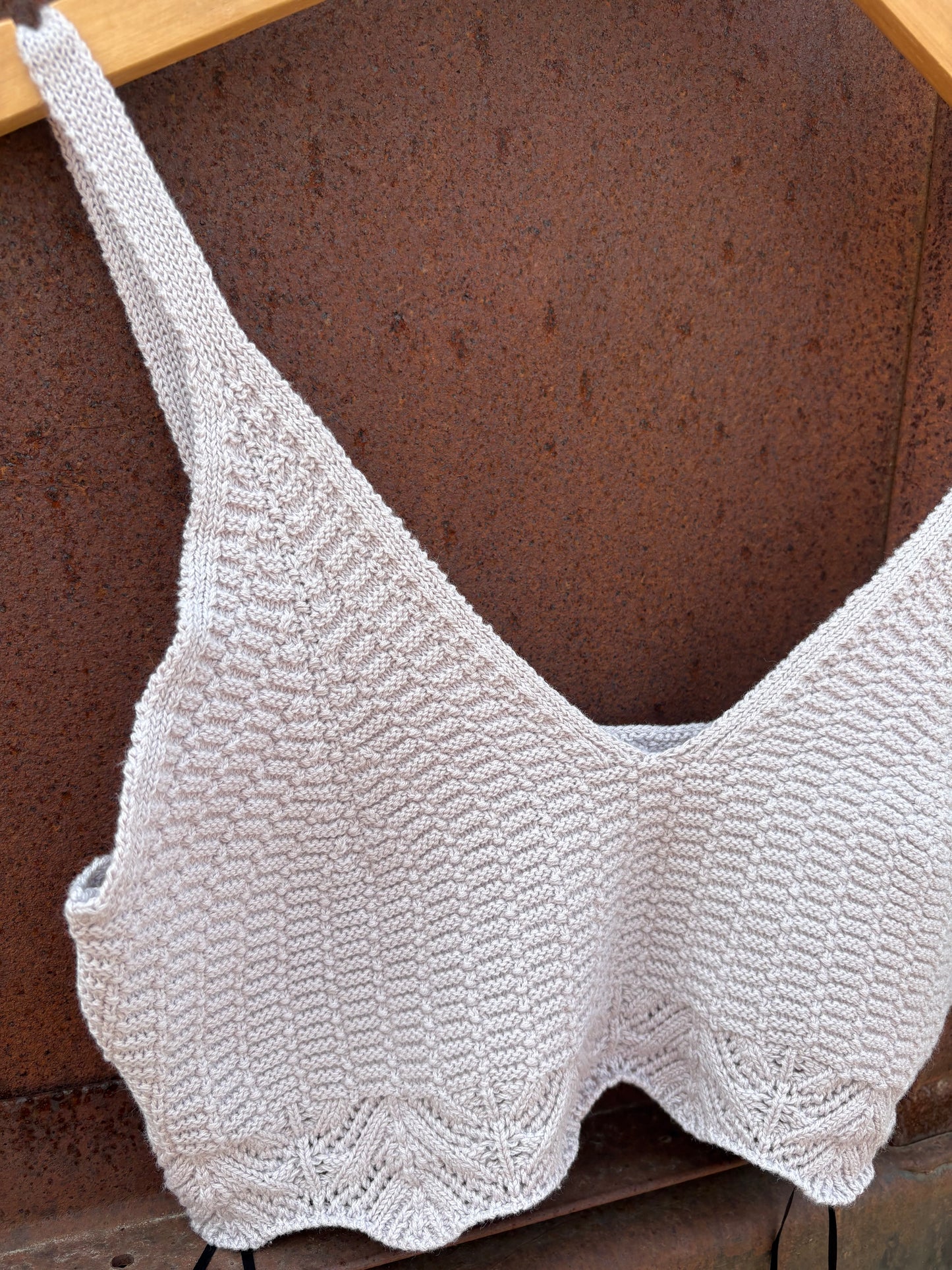 Crochet Knit Bralette: PASTEL VIOLET