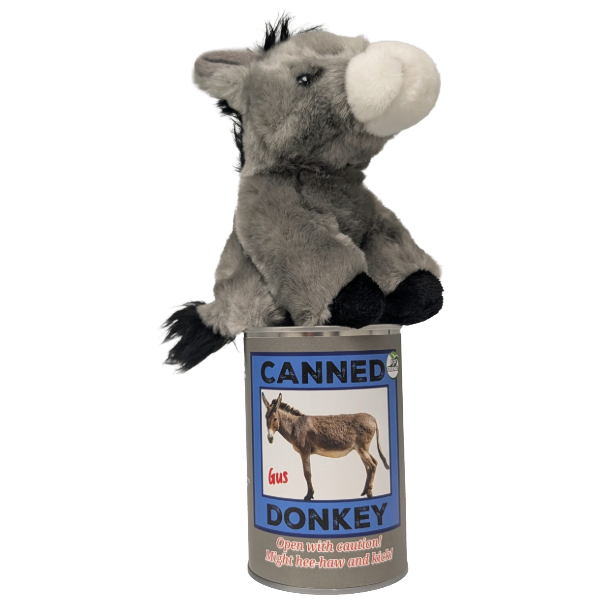Canned Donkey Stuffie