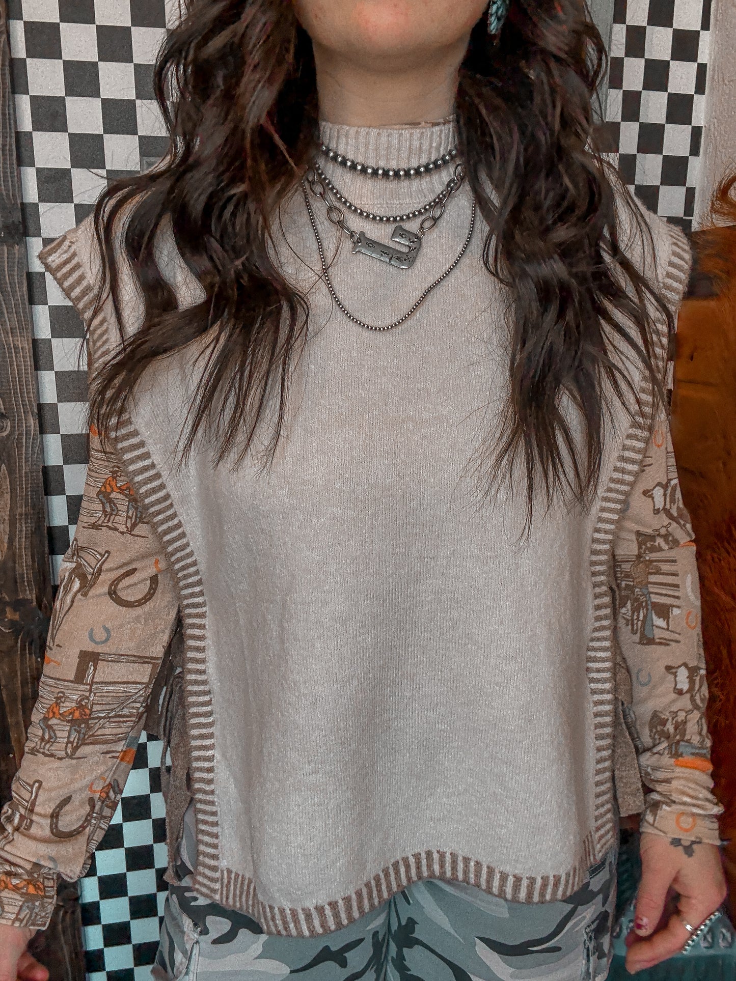 Side Tie Sleeveless Sweater