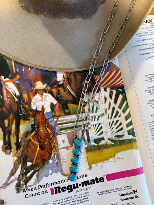 22” Turquoise Drop Necklace