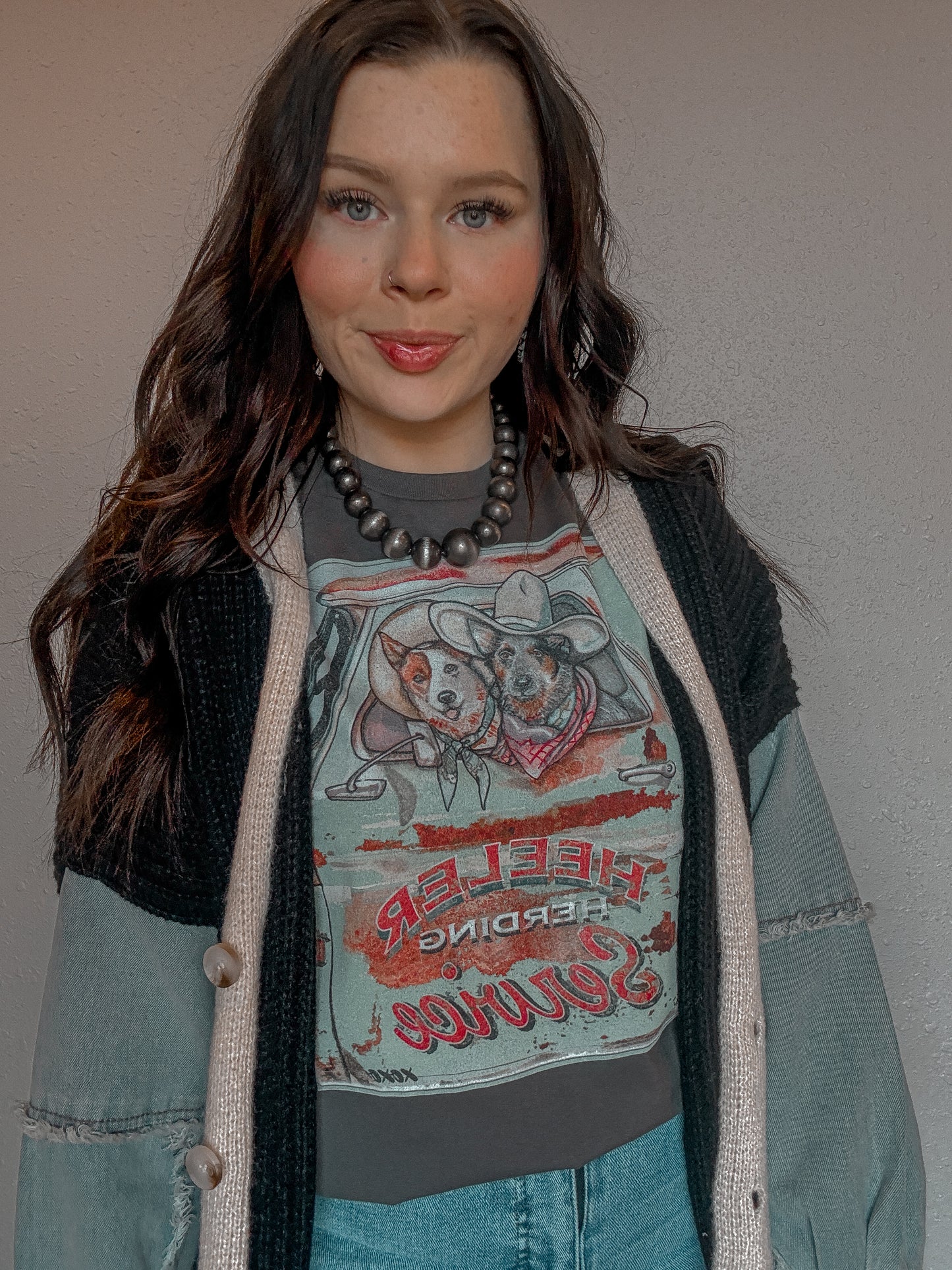 XOXO Art Heeler Herding Service Tee