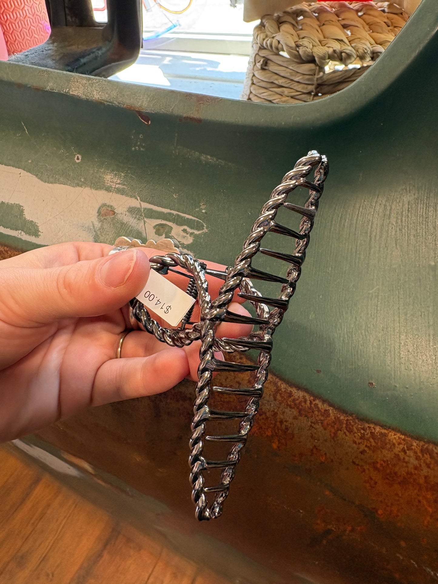 Silver Rope Twist Clawclip