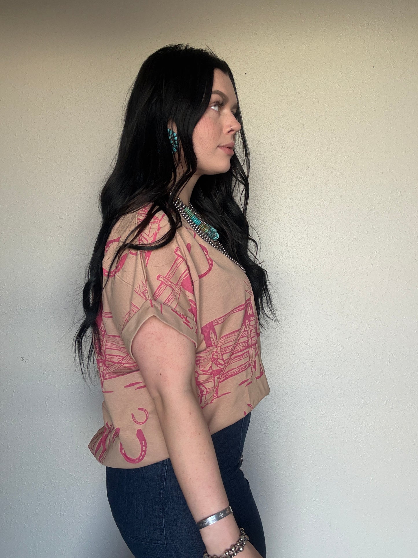Fancy Fence Line Oversized Tee