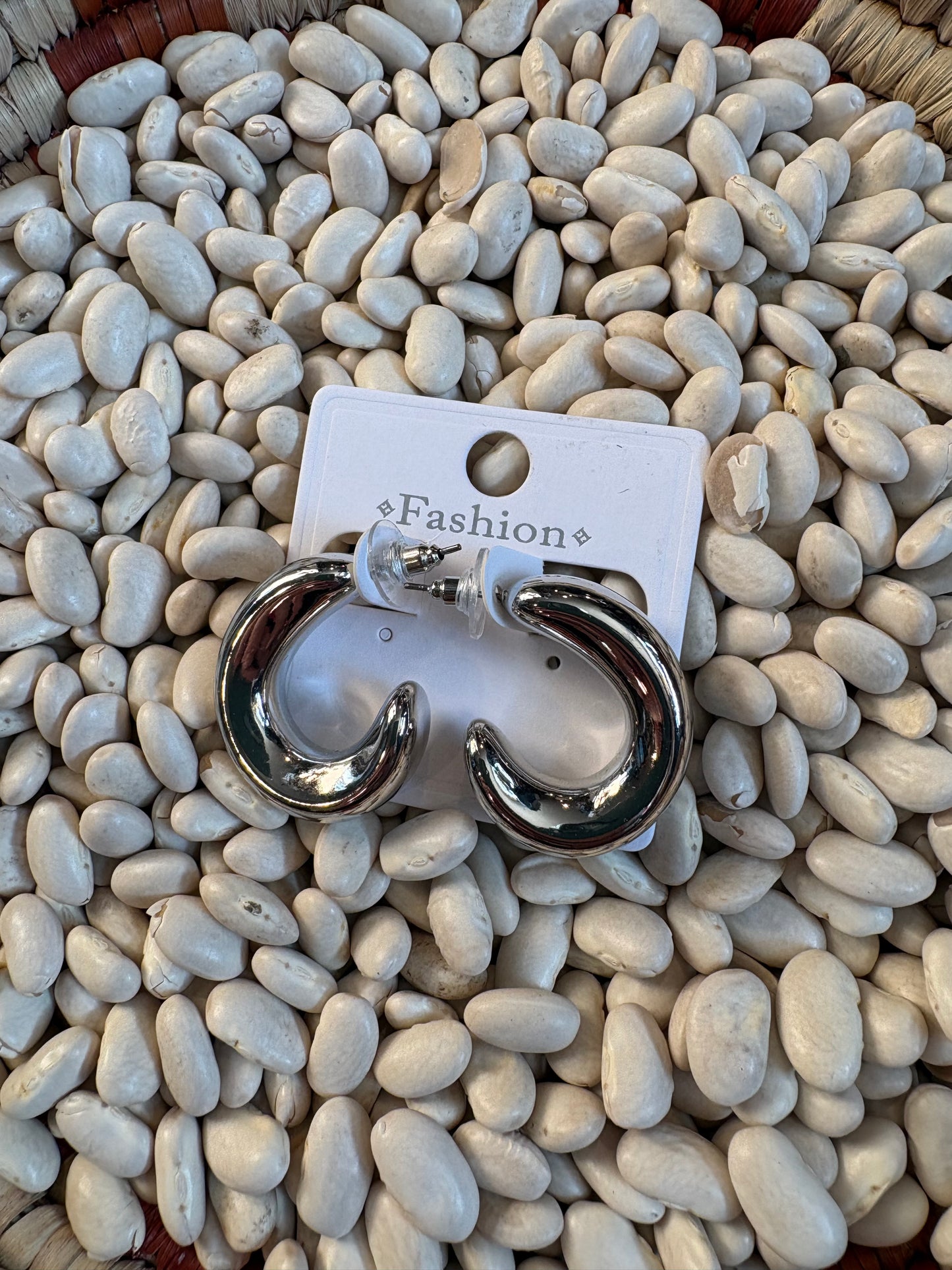 Silver Bubble Hoops