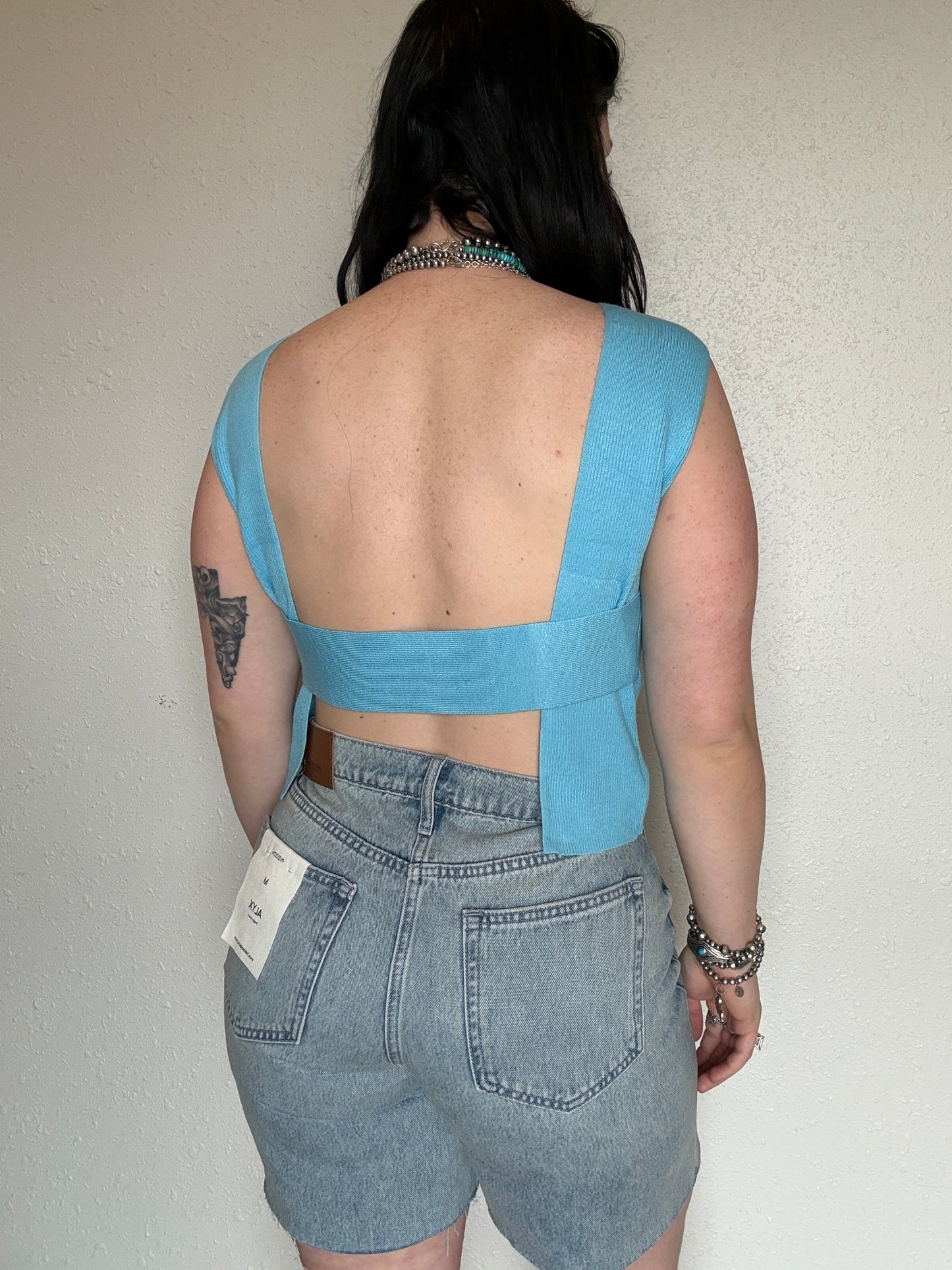 The Stevie Open Back Tank *Blue
