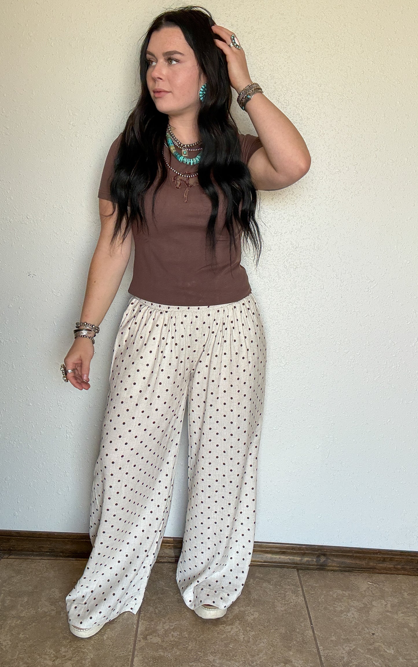 The Parker Polka Dot Pant *Cream