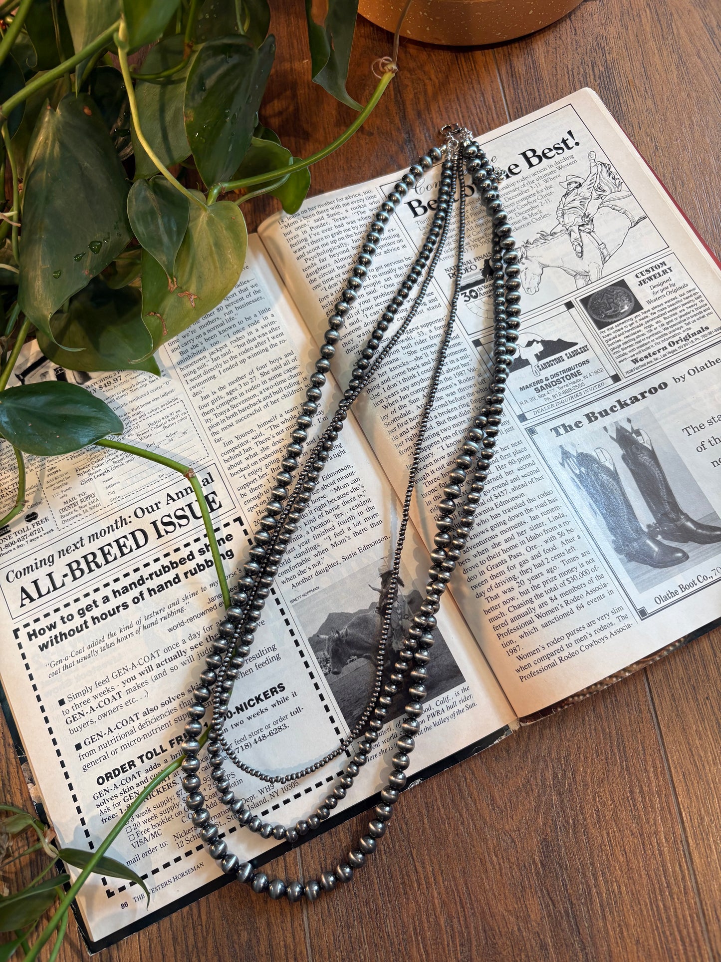 Three Strand Faux Pearls