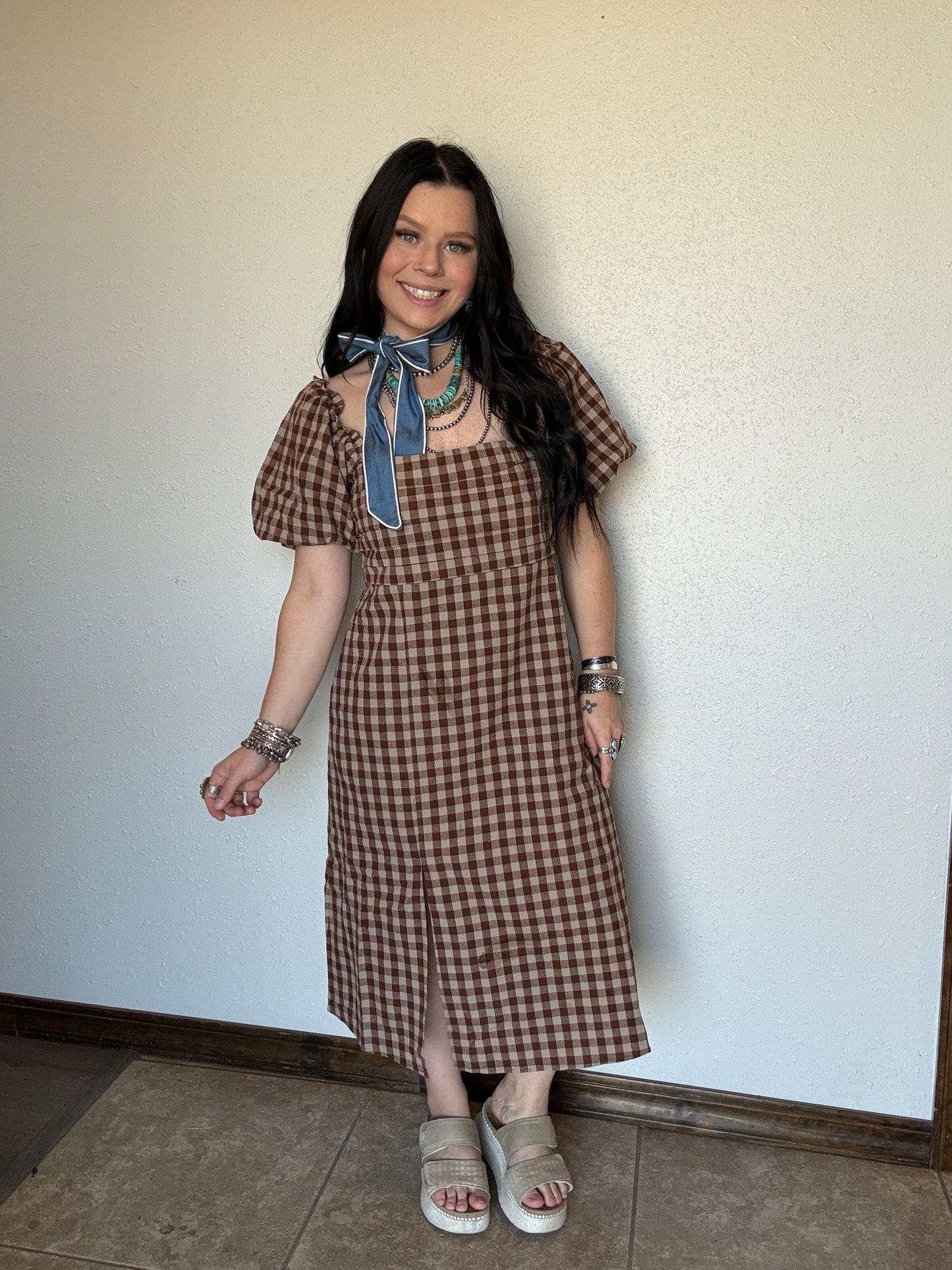 The Autumn Bubble Sleeve Dress