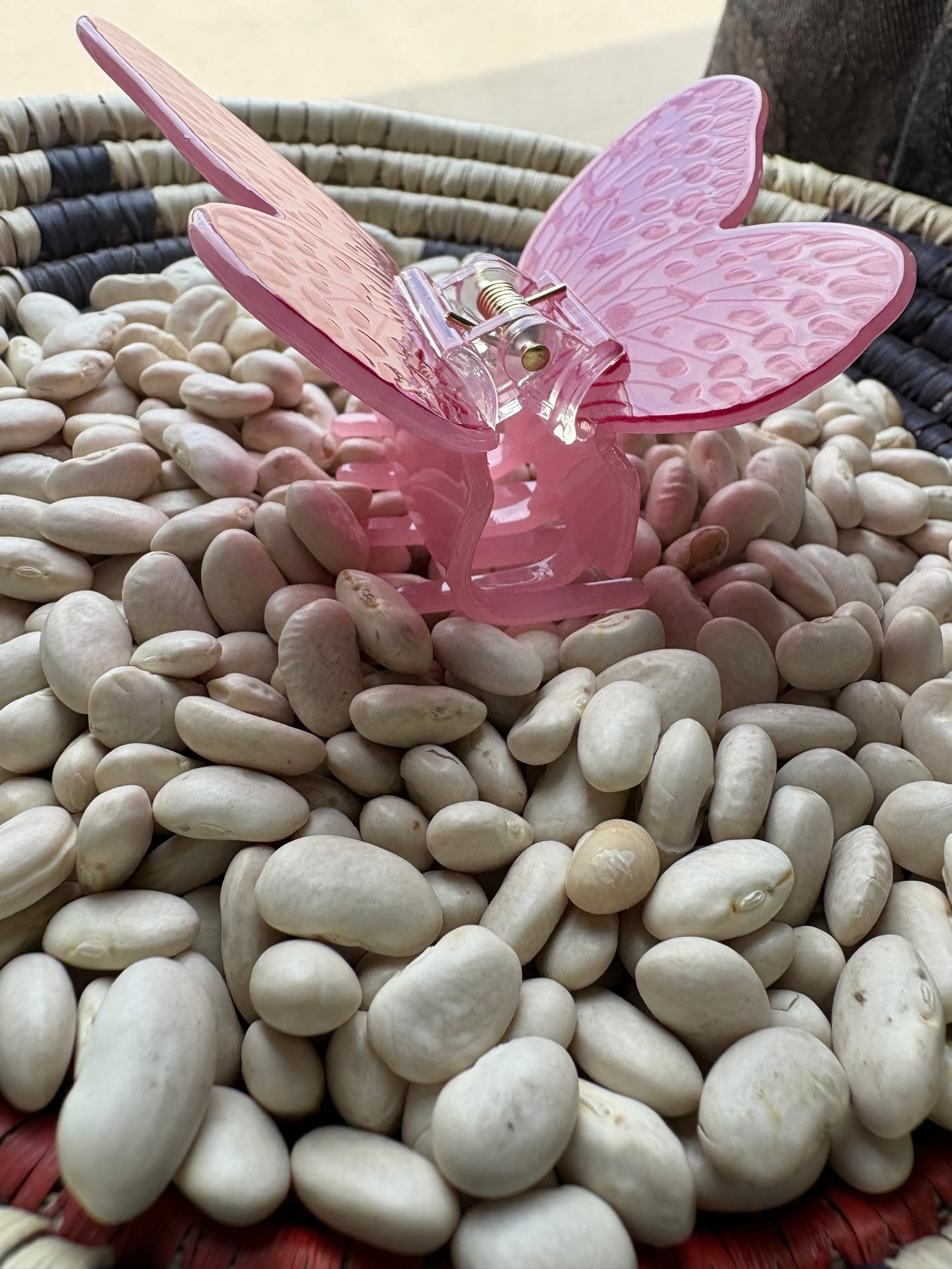 Pink Butterfly Claw Clip