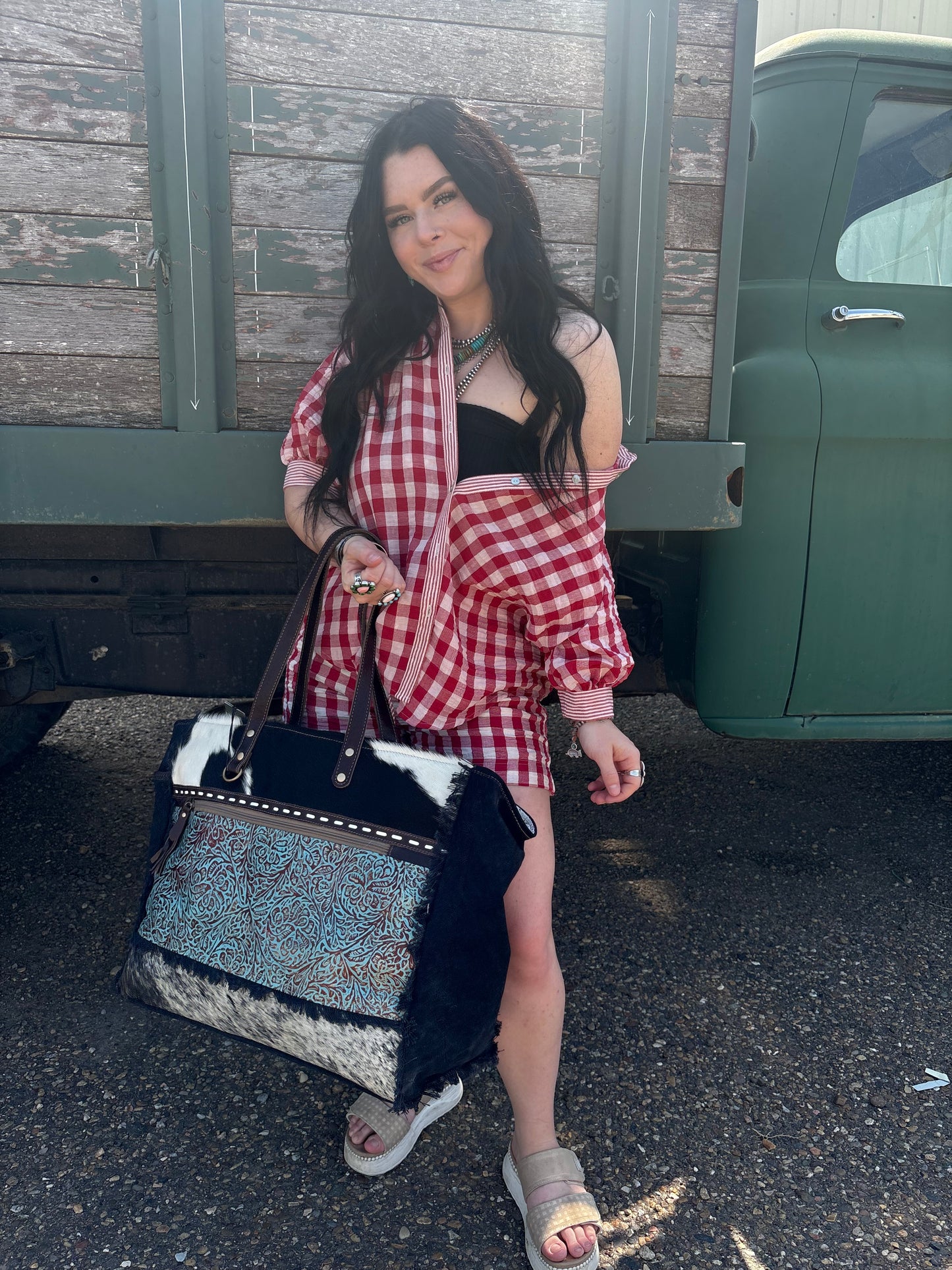 Prairie Breeze Gingham Set *Red