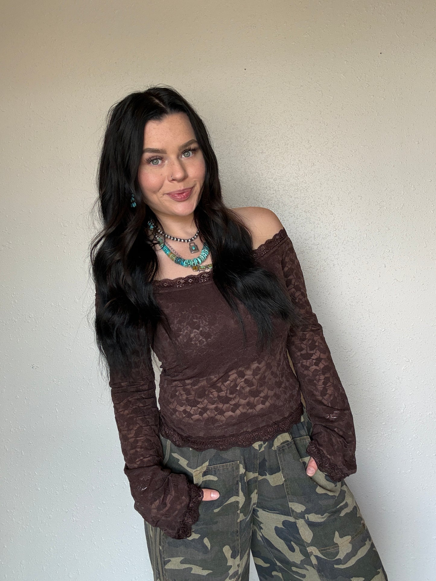 The Mel Off The Shoulder Lace Top