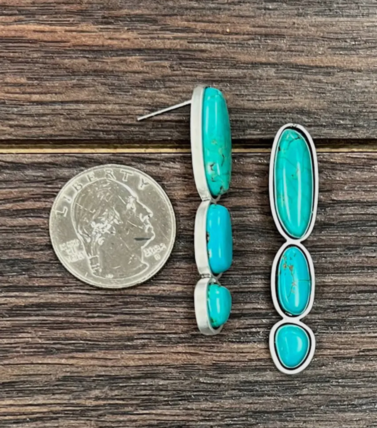 Faux Turquoise Studs