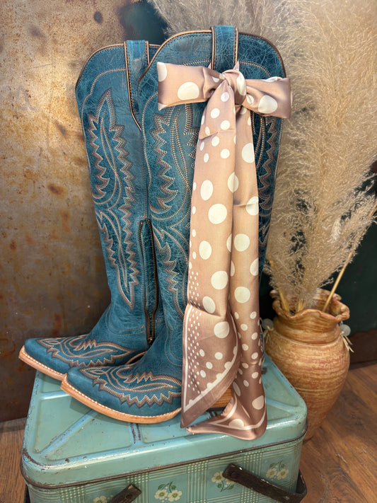 Brown Polka Dot Twilly
