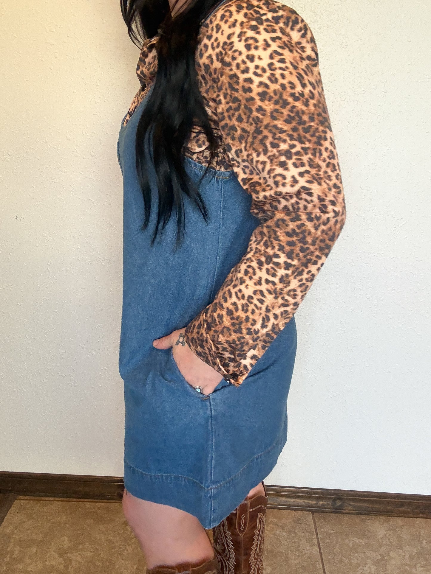 The Pastures Denim Dress *Dark