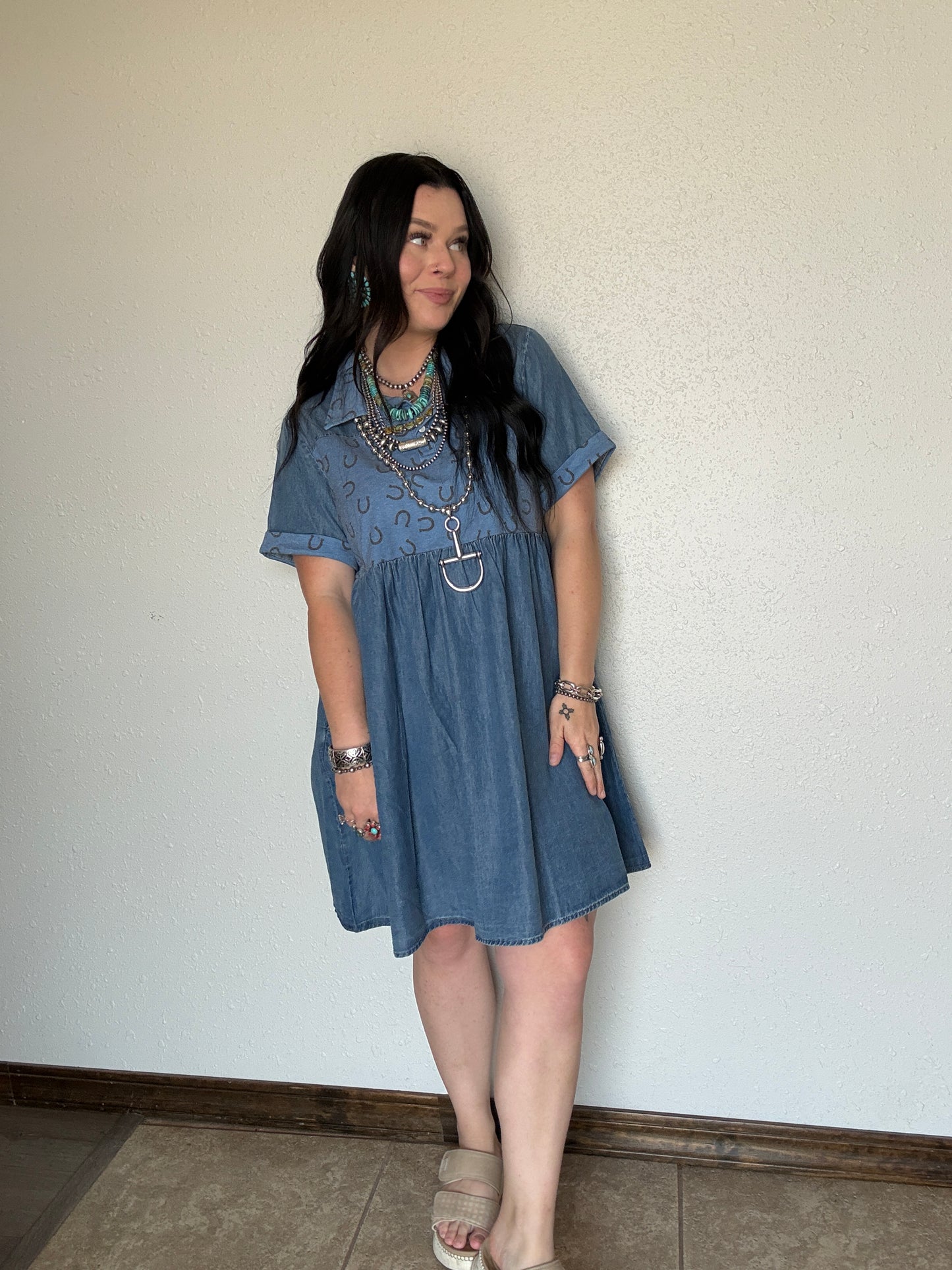 Hot Too Trot Denim Dress