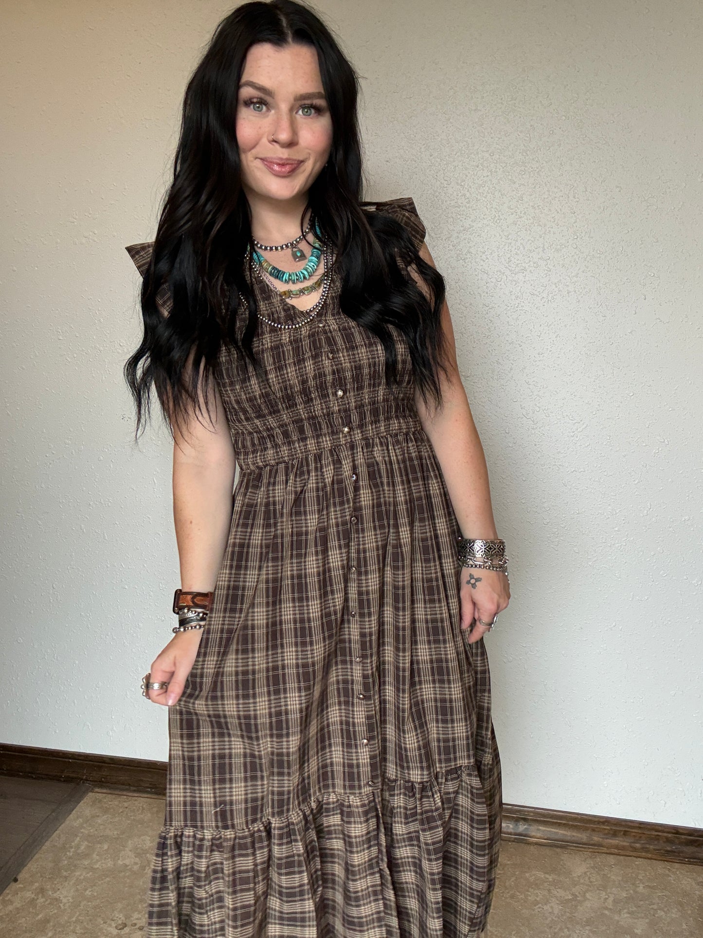 The Plaid Prairie Maxi Dress