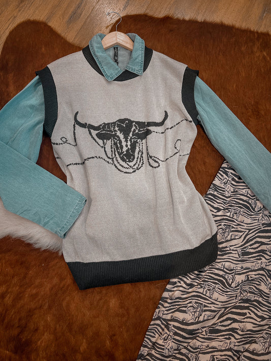 Lasso The Longhorn Sweater Vest