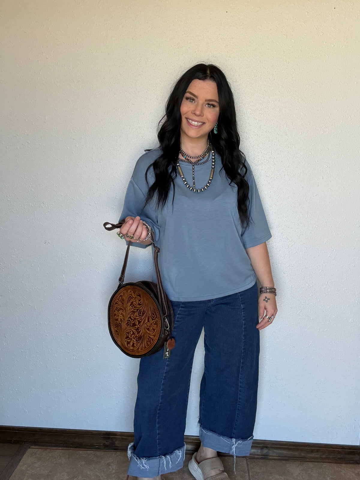Butter Basic Tee *Dusty Blue
