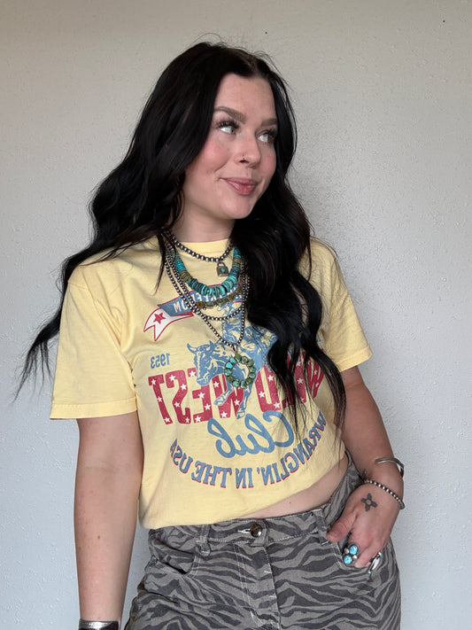 Wild West Club Butter Yellow Tee