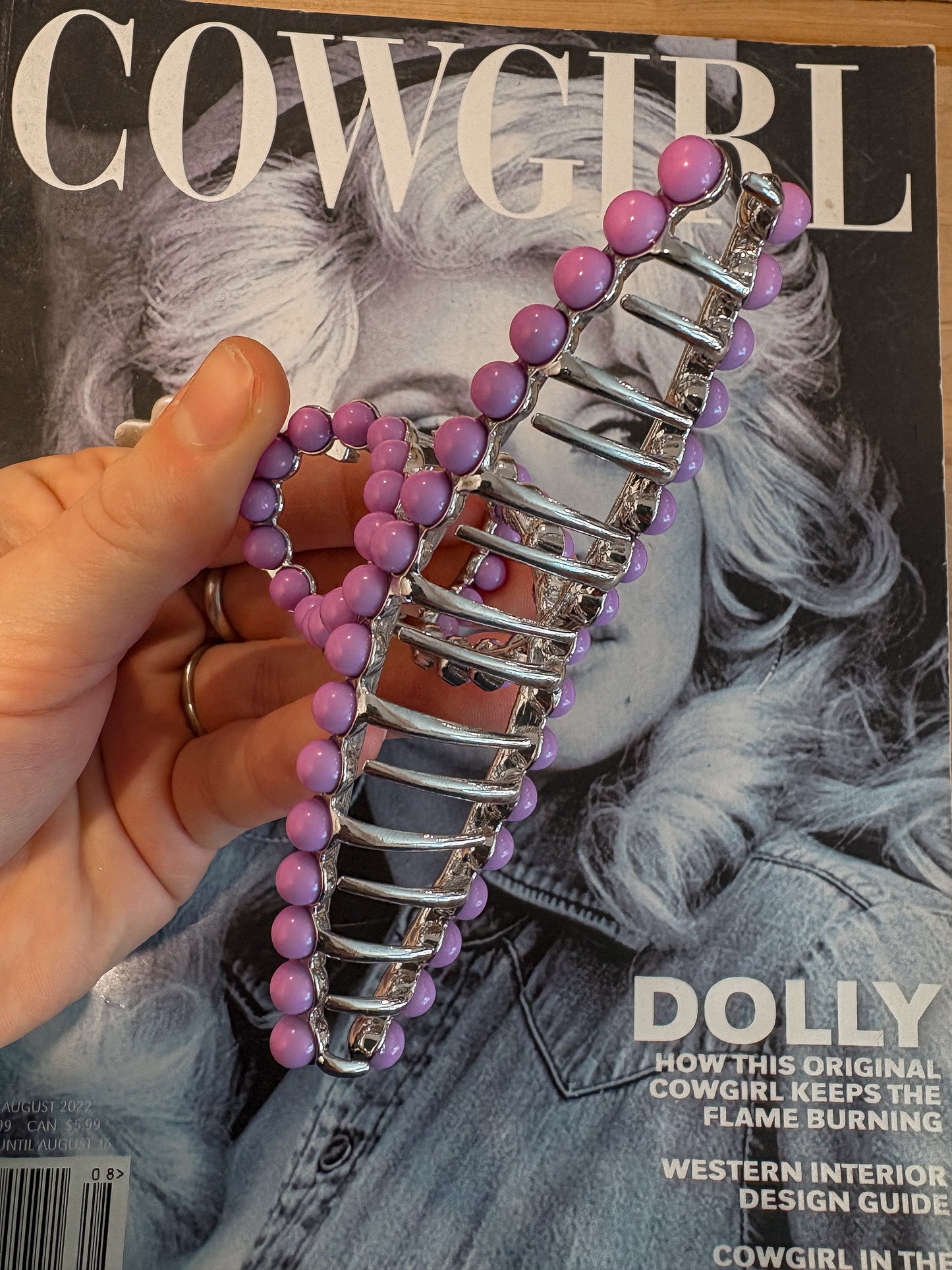 Pink Metal Claw Clip