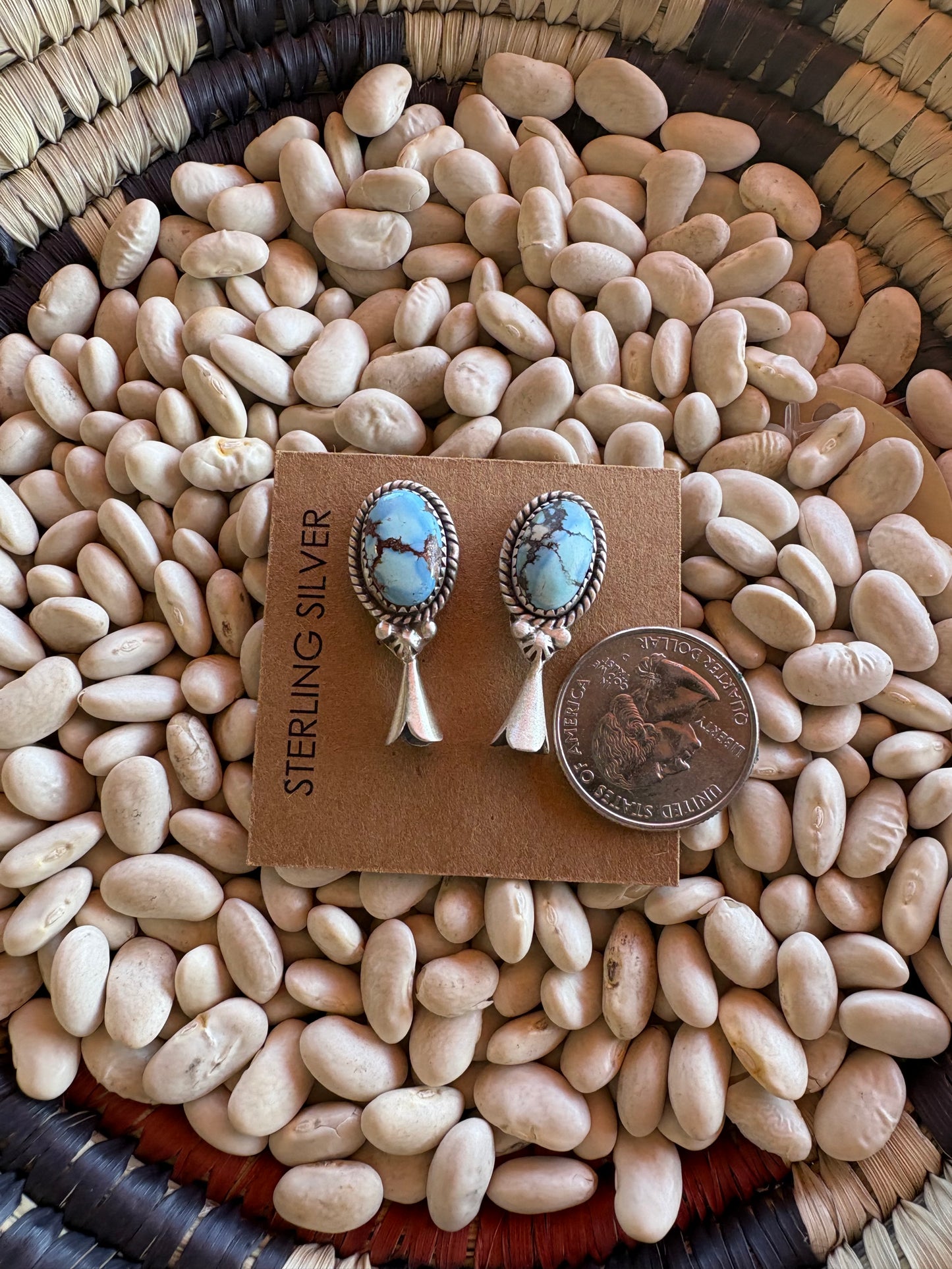 Golden Hills Turquoise Blossom Studs