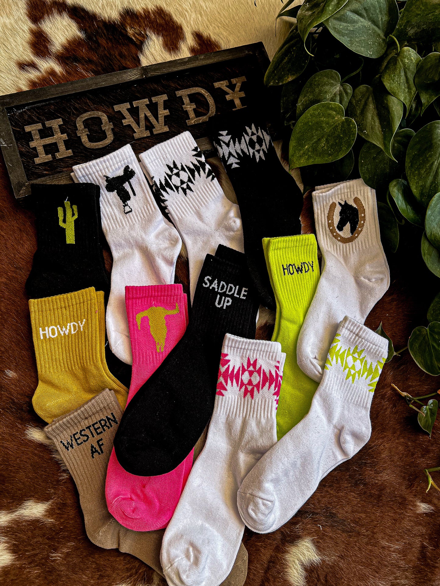 Sock Em Silly *Neon Cacti