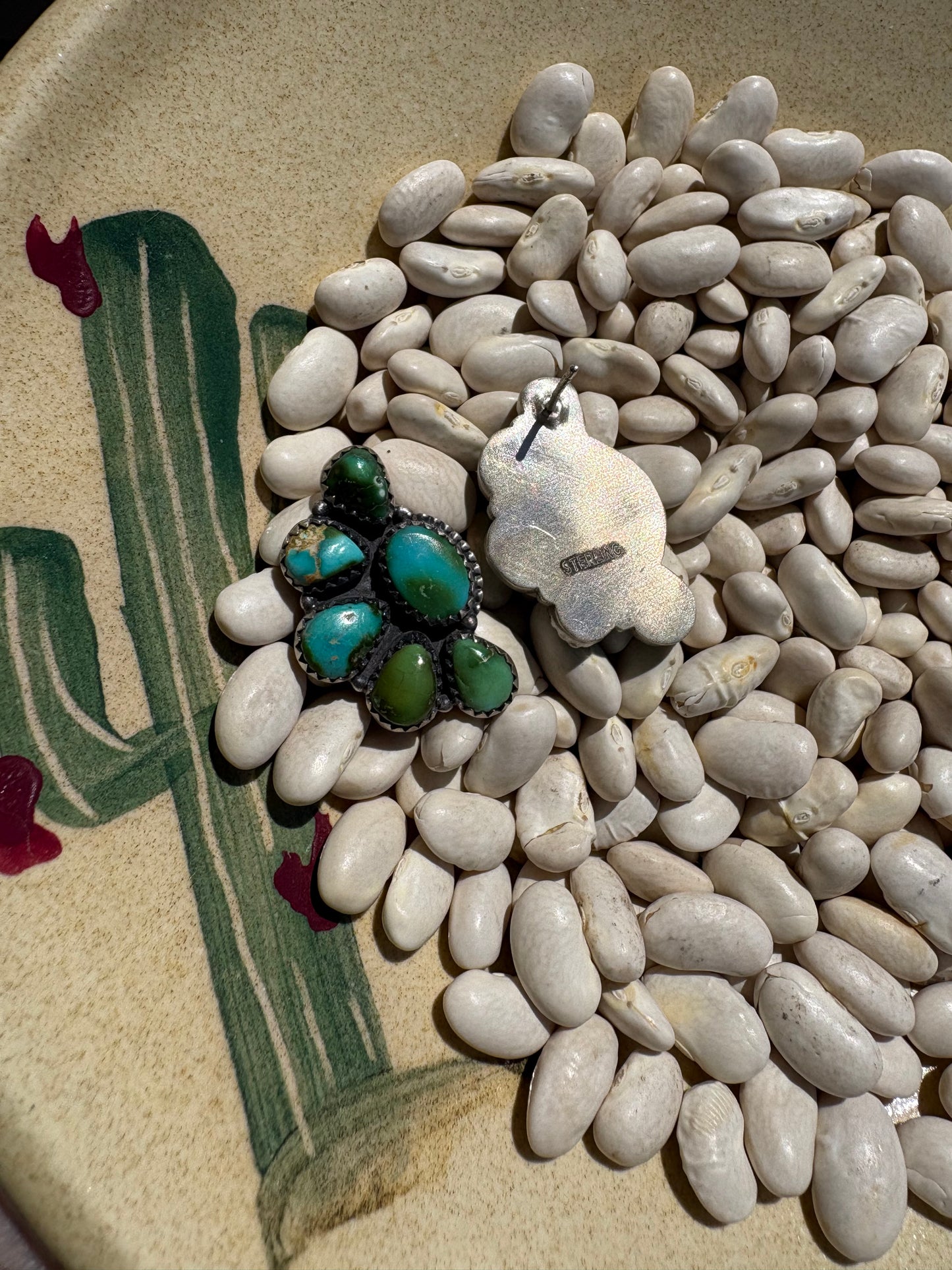 Large Sonoran Gold Half Cluster Earrings