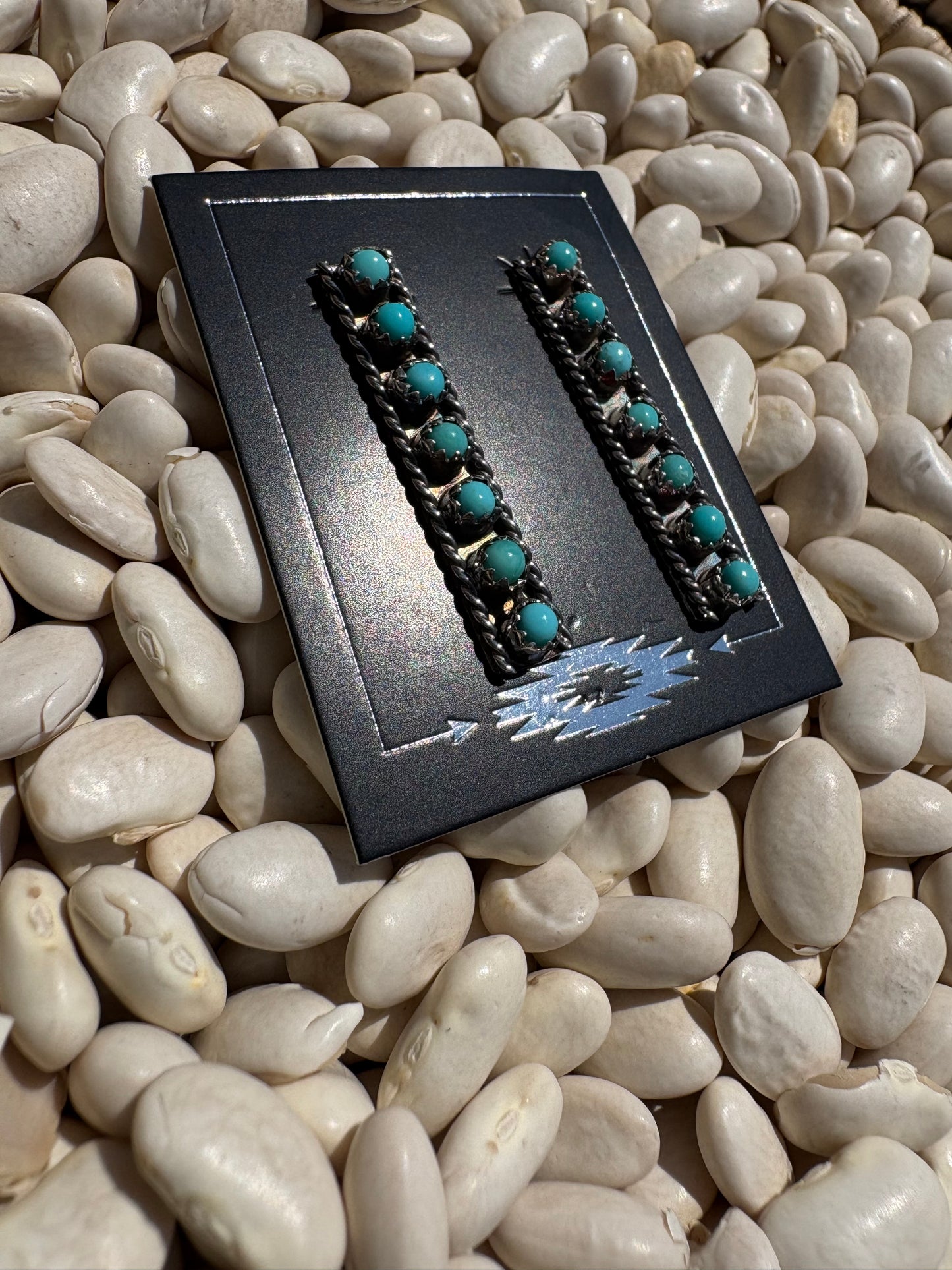 7 Stone Bar Earrings