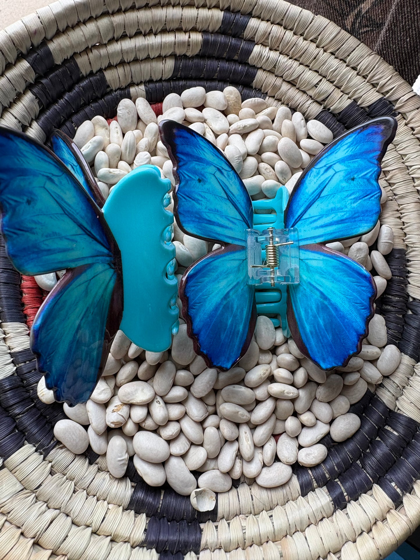 Light Blue Butterfly Claw Clip