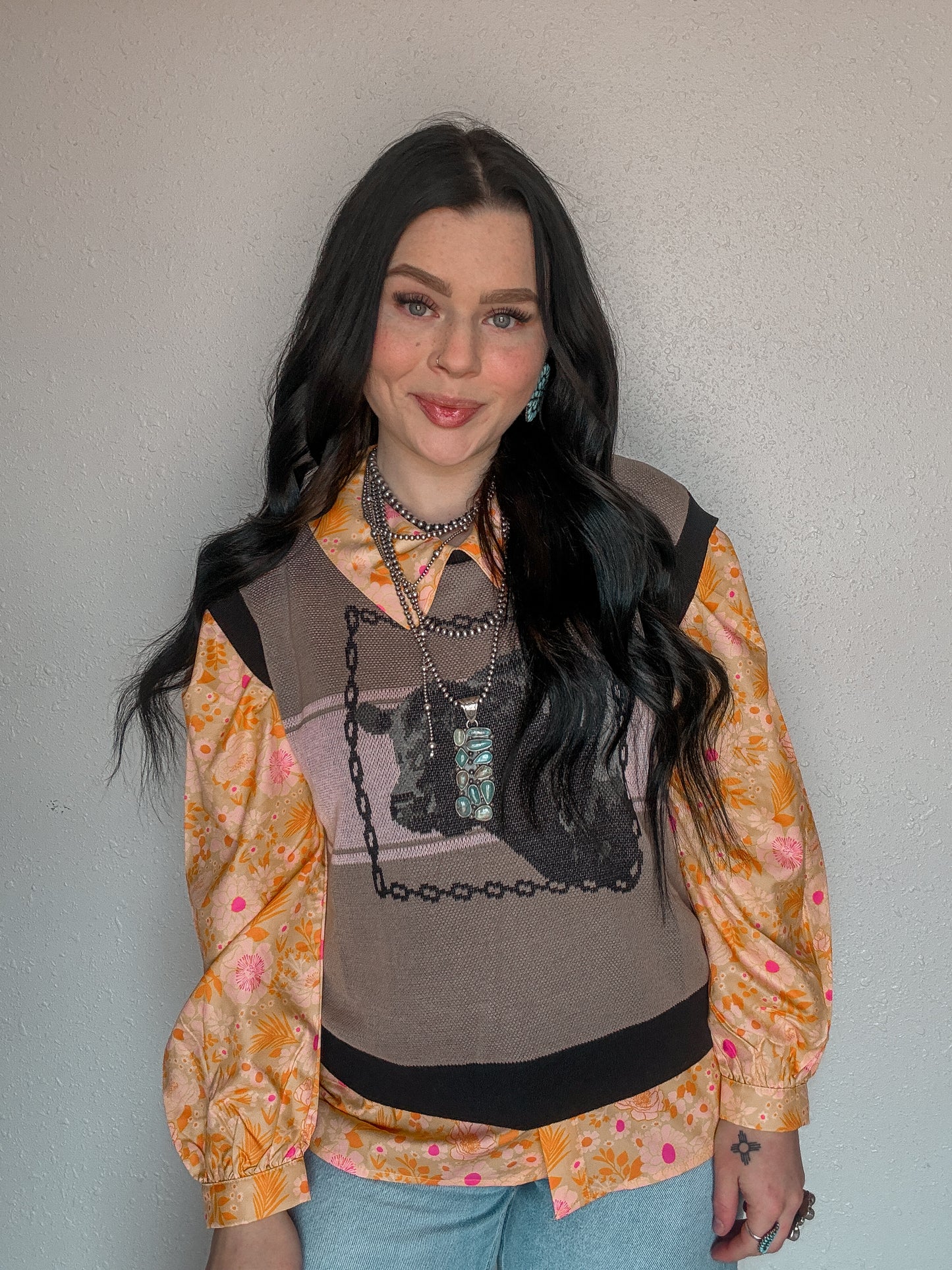 The Bowie Bull Sweater Vest