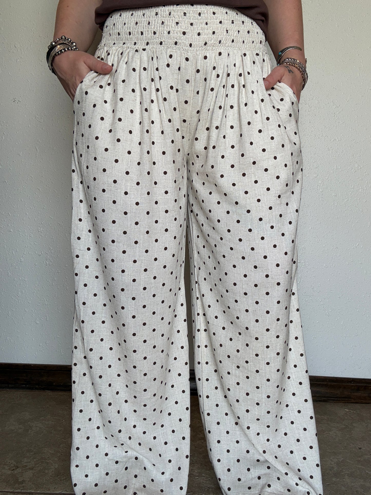 The Parker Polka Dot Pant *Cream