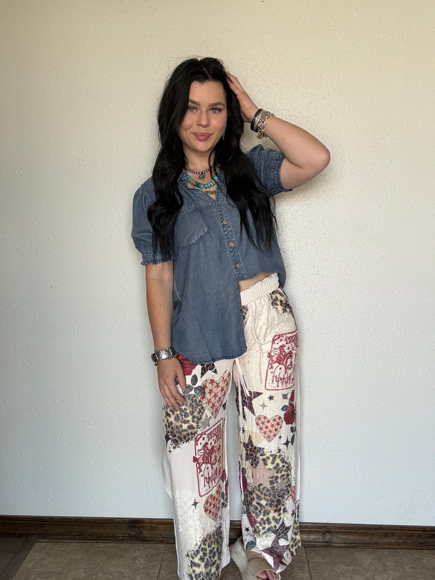 The Star Leopard Drawstring Pants